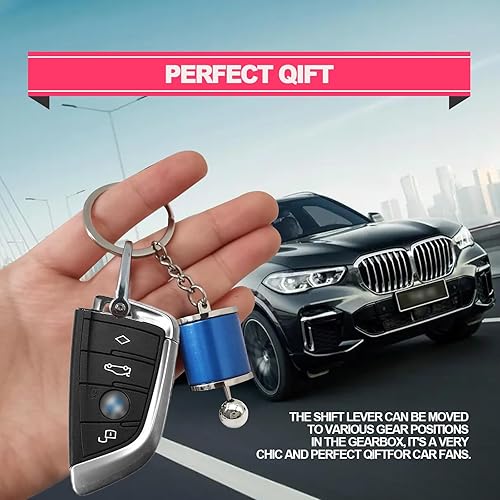 Miniatura 5 de Gea - Llavero de caja de cambios manual de 6 velocidades, llavero de palanca de cambios de automóvil, mini llavero de palanca de cambios de