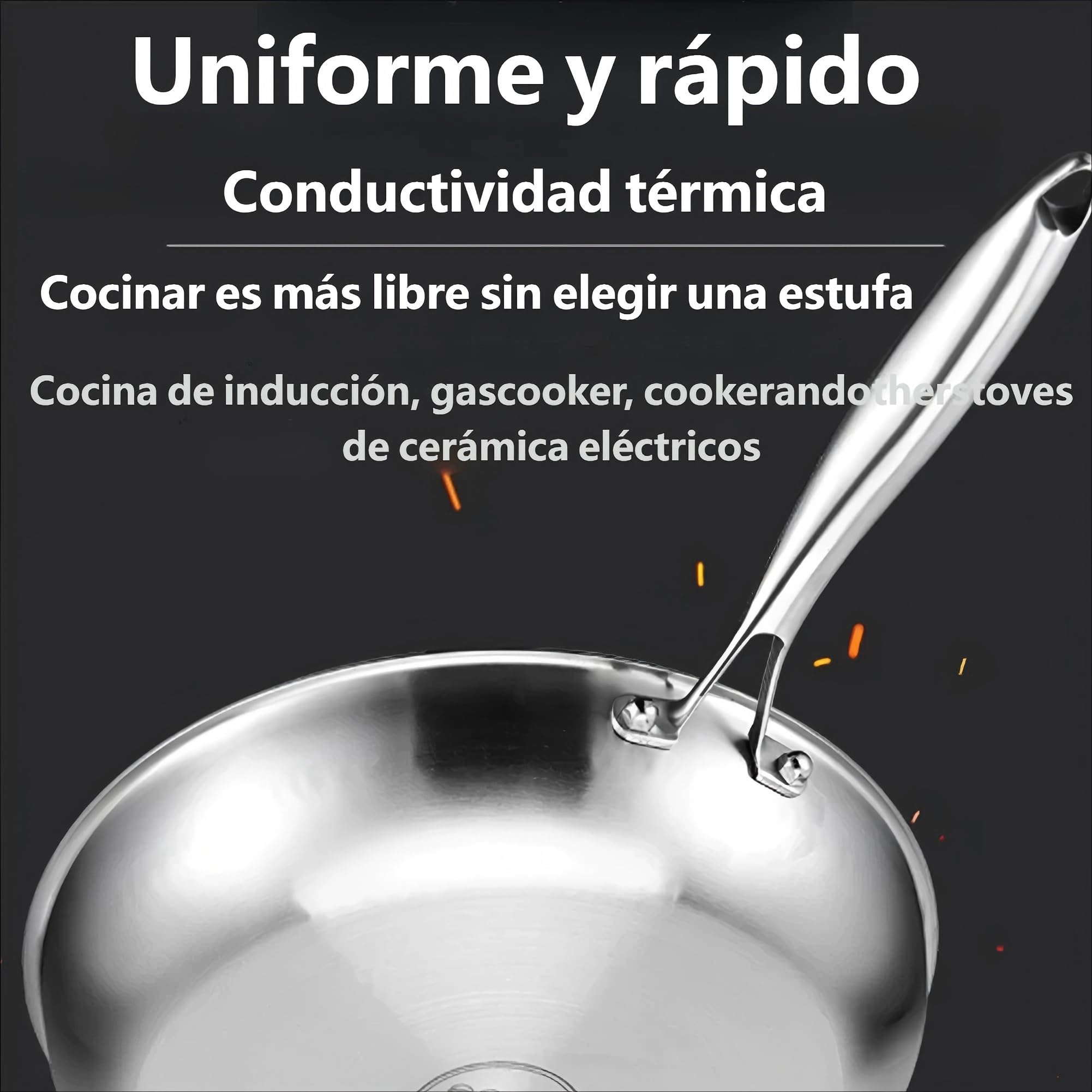Sarten Acero 304 Con Titanio,Sarten Titanio Induccion,26/28/30 Cm Pure Titanium Non-Stick Frying Pan With Three-Layer Structure, Safe Cooking For Induction/Gas/Electric/Vitro (Con tapa,28cm)