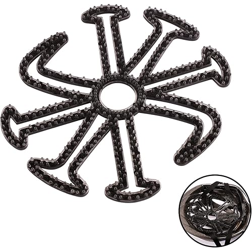 Universal Motorcycle Helmet Pads, 20.7cm Washable Anti Sweat Cooling Helmet Liner, Buffer Decompress Silicone Soft Spike Tine Helmet Inserts Pads for Bike Football Baseball Batting Helmet Padding