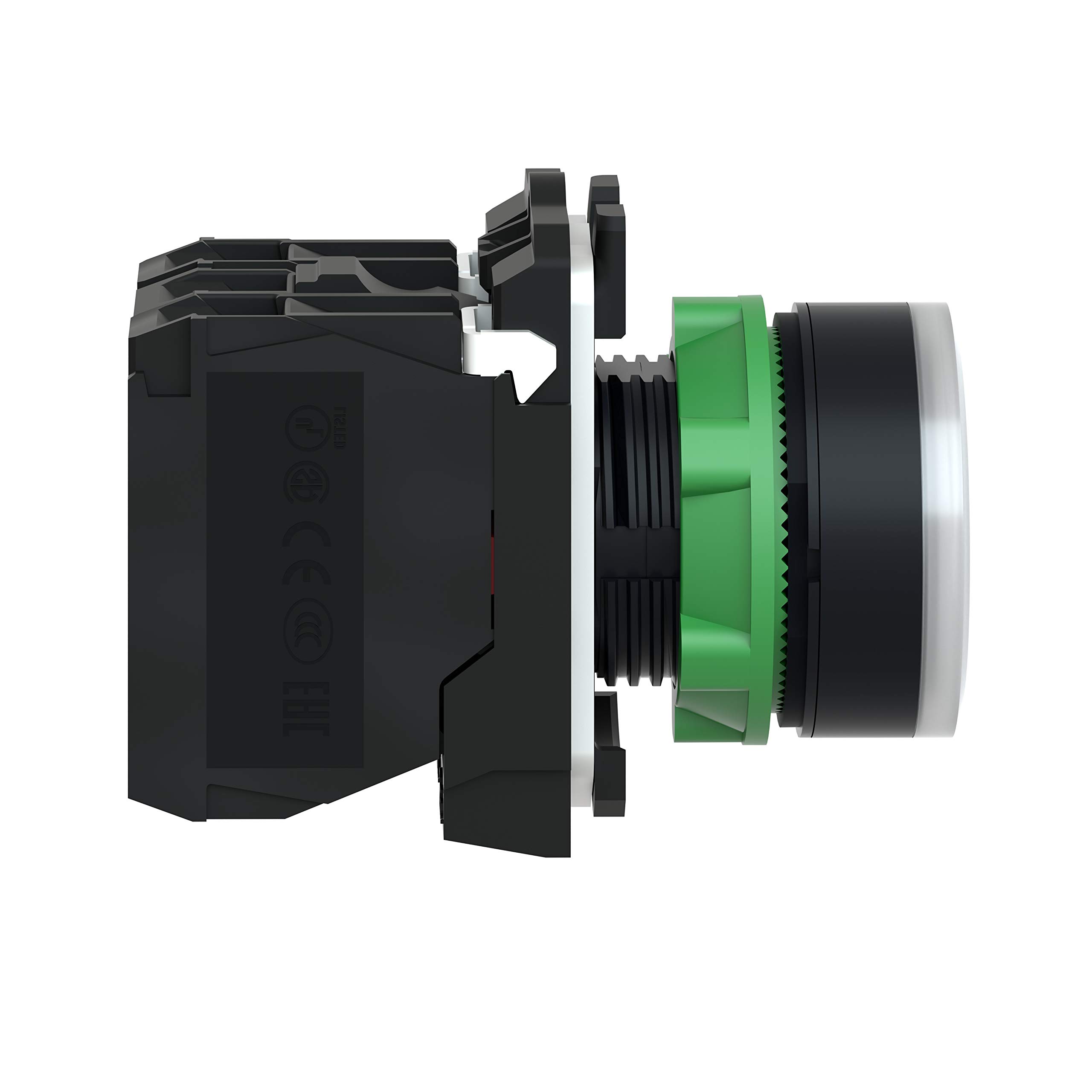 Schneider Electric XB5AW31M5 Pulsador Luminoso, 1NA+1NC, 220-240V, 22mm Ø, 57mm x 30mm x 42mm, Blanco