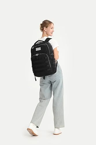Miniatura 76 de Wotony Mochila táctica militar, mochila para hombres pequeña bolsa táctica de asalto negro
