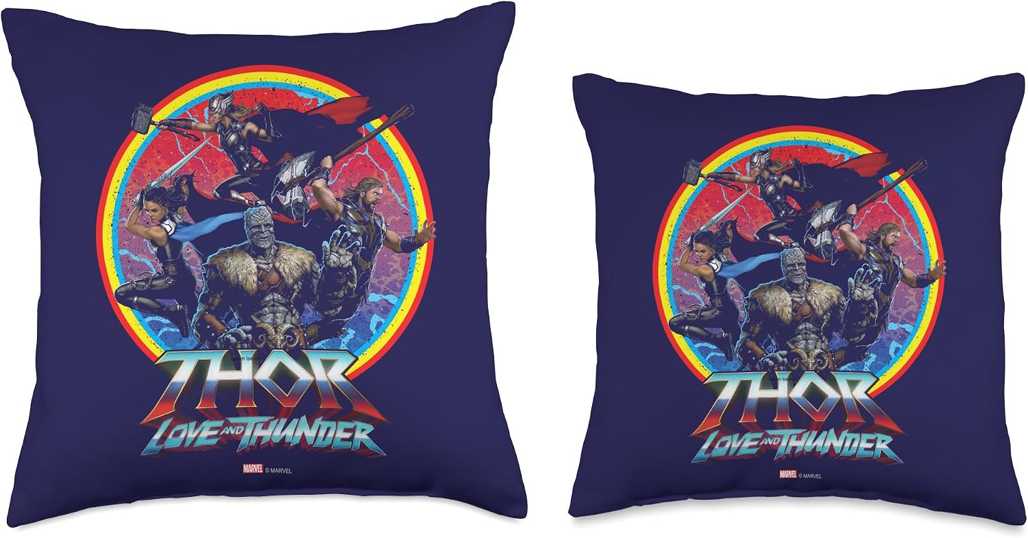 Marvel Thor: Love and Thunder Character Badge Throw Pillow