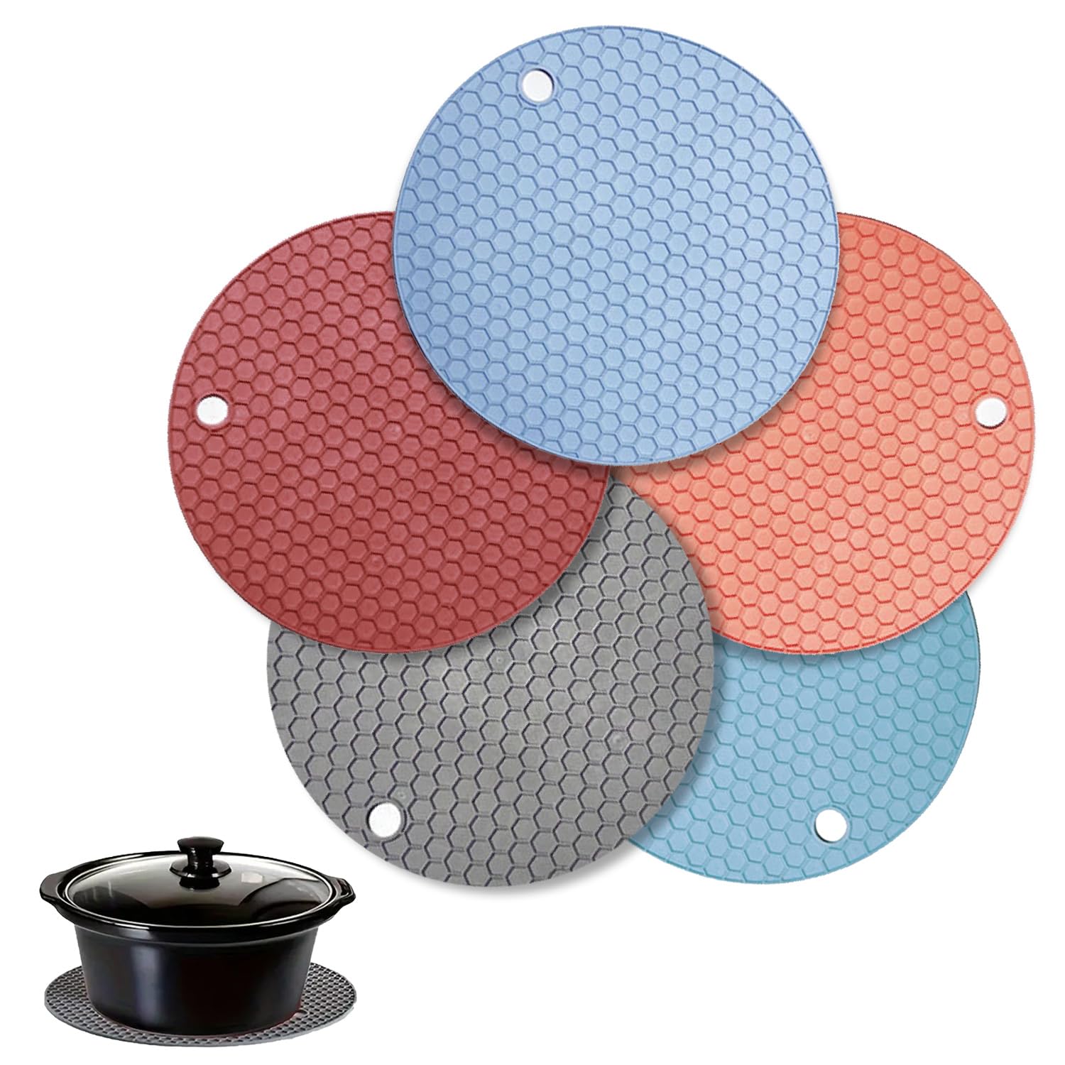 Silicone Mats for Kitchen Counter – Heat Resistant Mats for Dining Table | Set of 4 Trivets for Hot Pots – Non-Slip Silicone Mat for Kitchen – Perfect for Hot Dishes and Cookware Protection Silicone Mats for Kitchen Counter – Heat Resistant Mats for Dining Table | Set of 4 Trivets for Hot Pots – Non-Slip Silicone Mat for Kitchen – Perfect for Hot Dishes and Cookware Protection