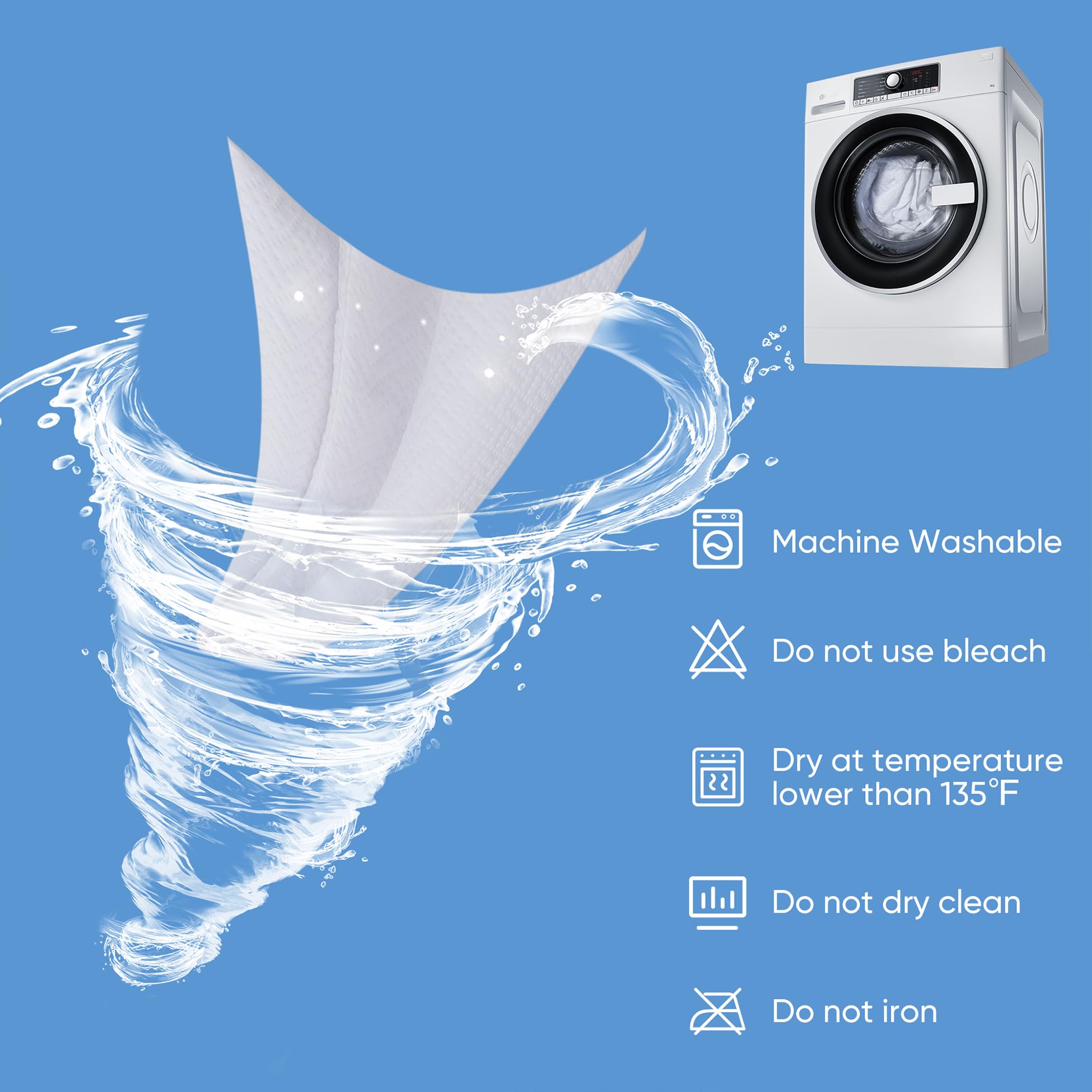 Cooling Waterproof Mattress Protector Queen Size, Mattress Cover 3D Air Fabric Mattress Pad Cover Smooth Soft Breathable Noiseless, 8''-21'' Deep Pocket