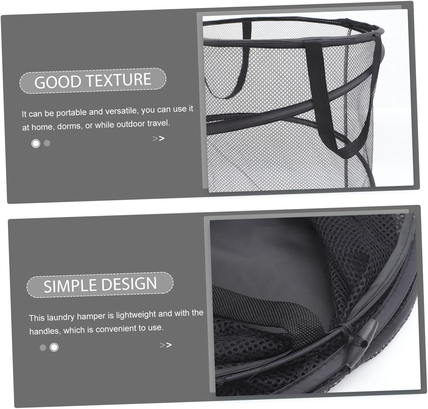 Wakauto Collapsible Laundry Hamper Large Capacity Polyester Clothes Storage Basket with Handles for Home Bedroom Bathroom Sundries Organizer for Spaces