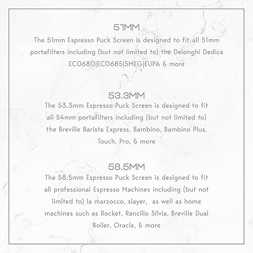 Miniatura 4 de Evergreen Café - Pantalla de disco espresso  Pantalla de ducha de contacto  Acero inoxidable 304 profesional  0.067 in de grosor  (2.008 in)