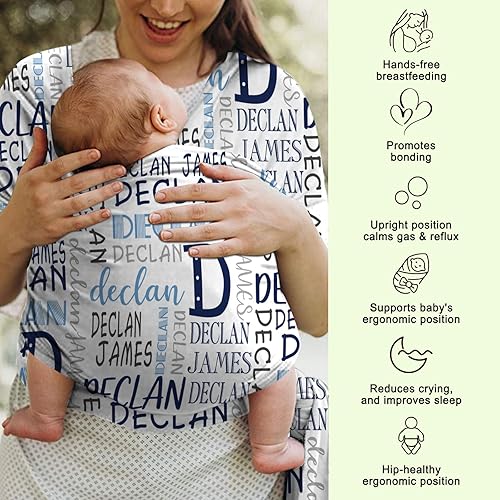 Miniatura 6 de Portabebés personalizado para recién nacidos a niños pequeños, portabebés personalizado con nombre e icono, regalo personalizado para bebé, para