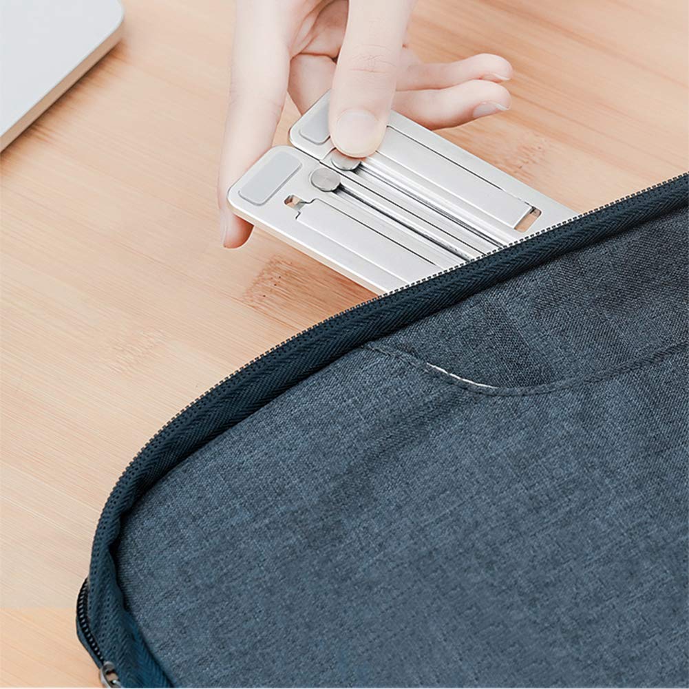 Supporto per Laptop, Supporto per Laptop Regolabile in Alluminio a 5 Angoli per scrivania Supporto per Monitor Multifunzione Pieghevole Portatile Compatibile con Tutti i Laptop