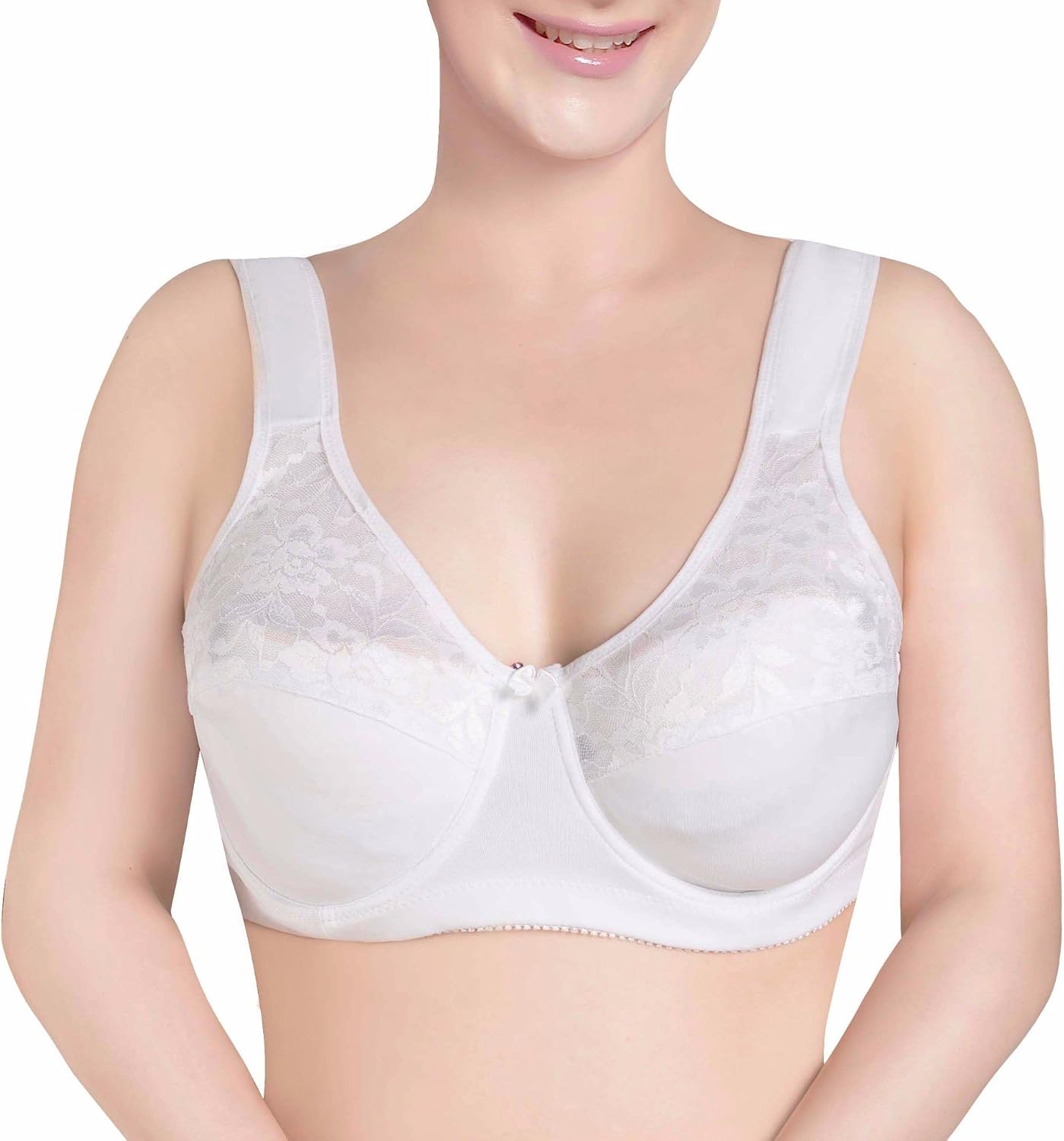 Women's Plus Size Bras Lace Full Coverage Underwire Floral Lingerie