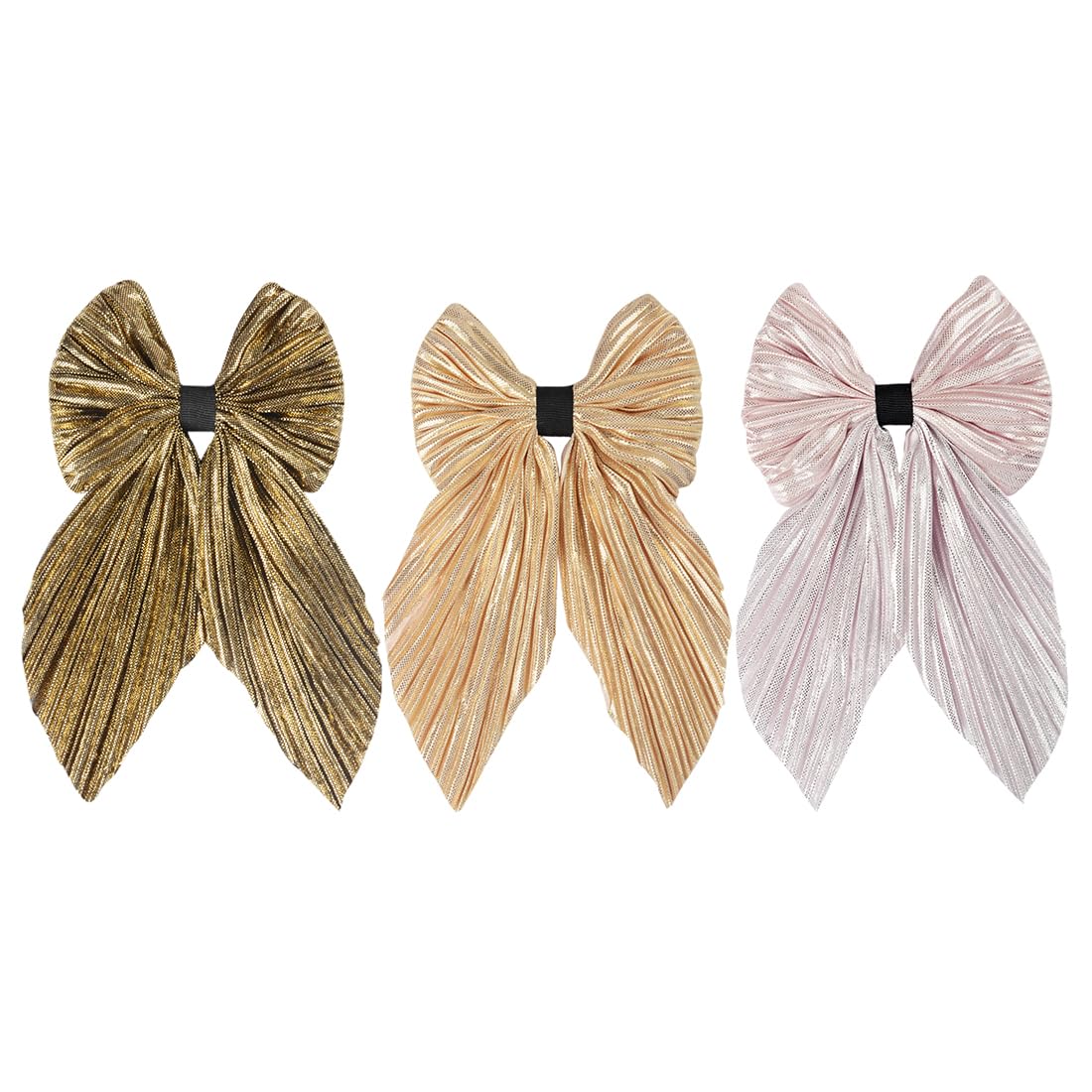 Radhu & Kabby Trendy Bow Hair Clip For Women/Girls | GOLDEN, PURPLE, SKIN | Best Gift | Ribbon Style Hairpins | Fancy & Stylish | Multicolor | 3 Pcs (B0CLKF4NQM) Amazon Price History, Amazon Price Tracker
