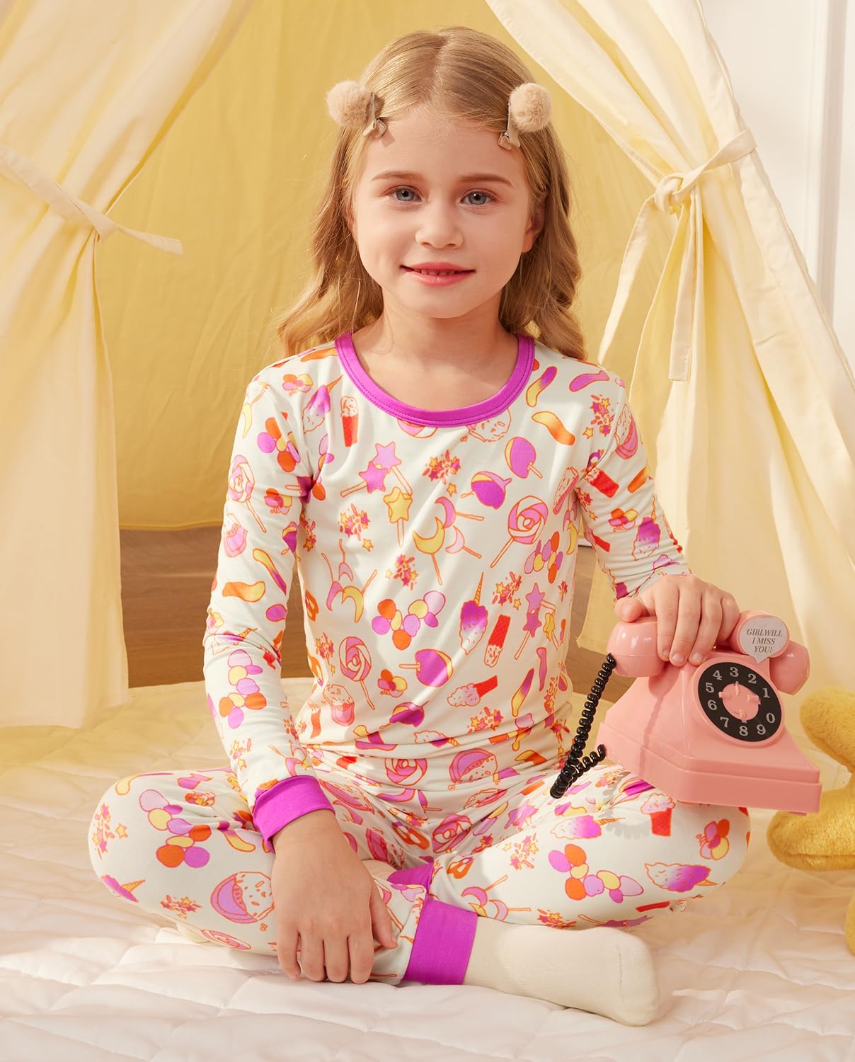 Bamboo Viscose Toddler Girls Kids Pajamas Unicorn Mermaid Pjs Long Sleeve Snug fit 12M-8Y 2pcs Soft Jammies - Image 4