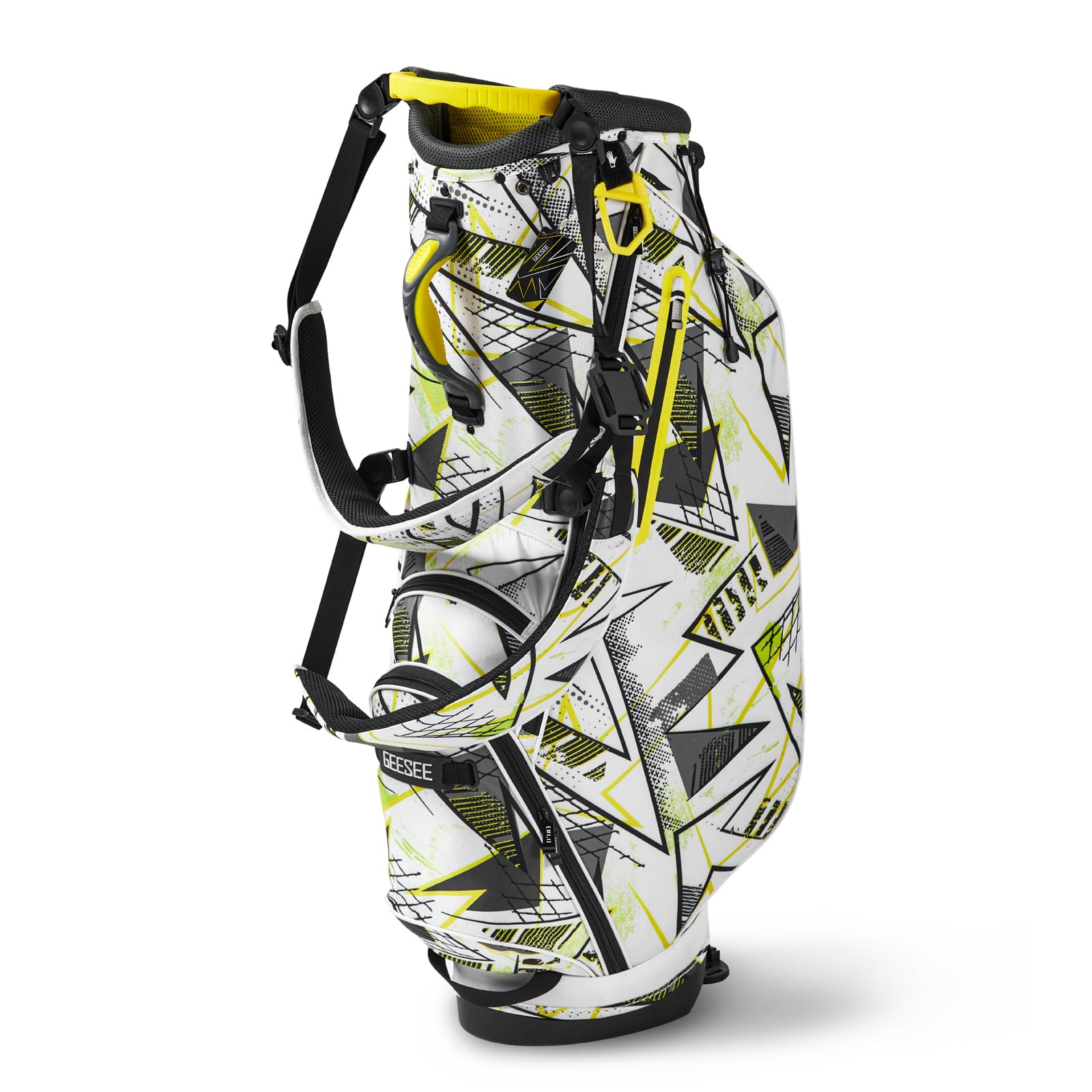 GEESEE Golf Stand Bags with 4 Way Top Dividers, Rain Cover Hood Sunscreen and Waterproof Golf Bags with Stand, Lightweight Golf Stand Bag for Men &