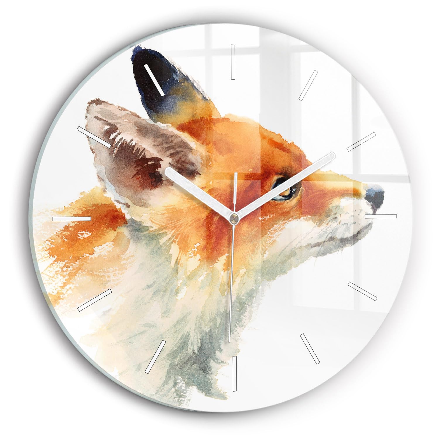 Horloge murale jeune renard Wallfluent pour décorer une chambre d'enfant