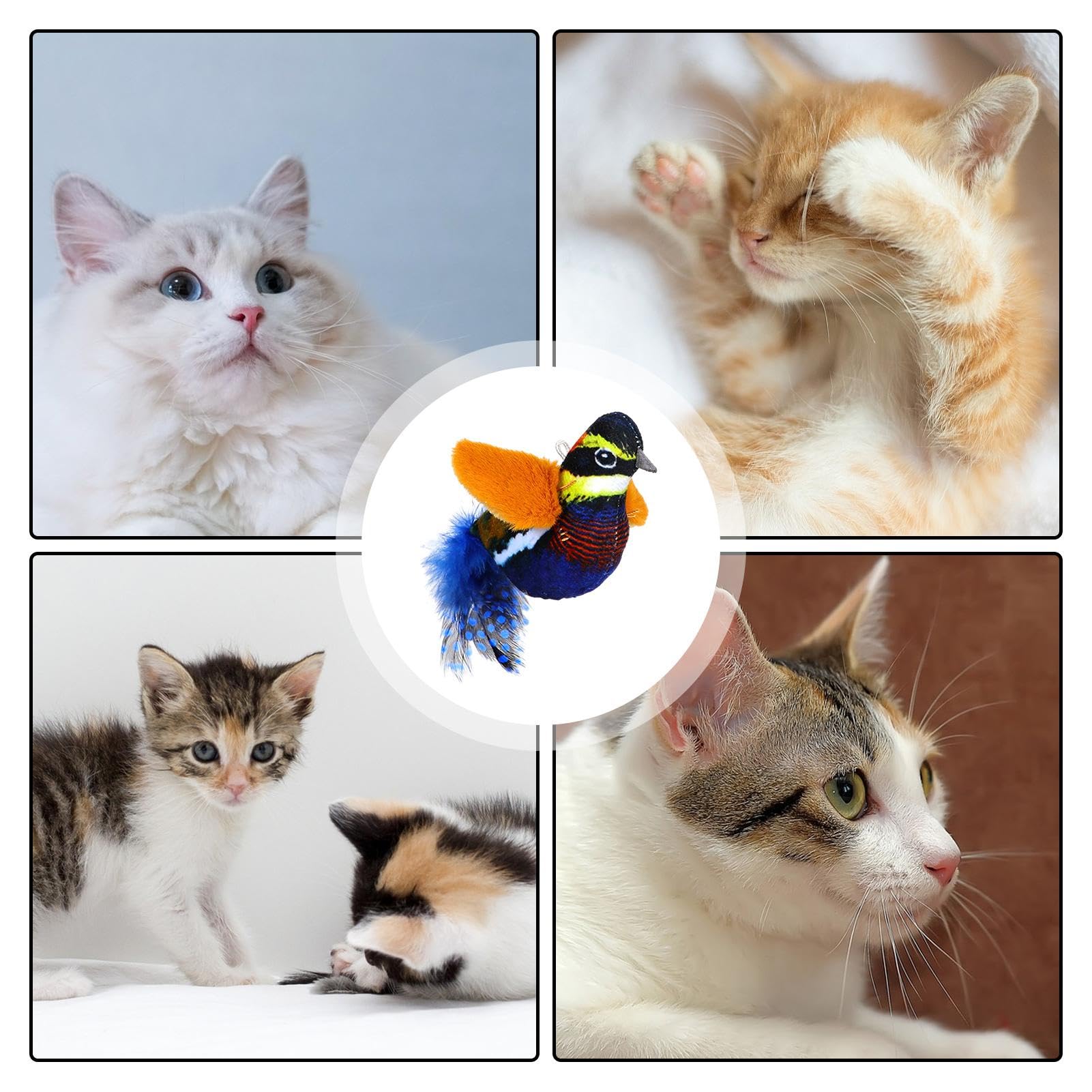 Jouet Pour Chat En Peluche Avec Couineur électronique - Automatique, Forme Oiseau/souris - Pour Jeux D'intérieur Et Stimulation - 10