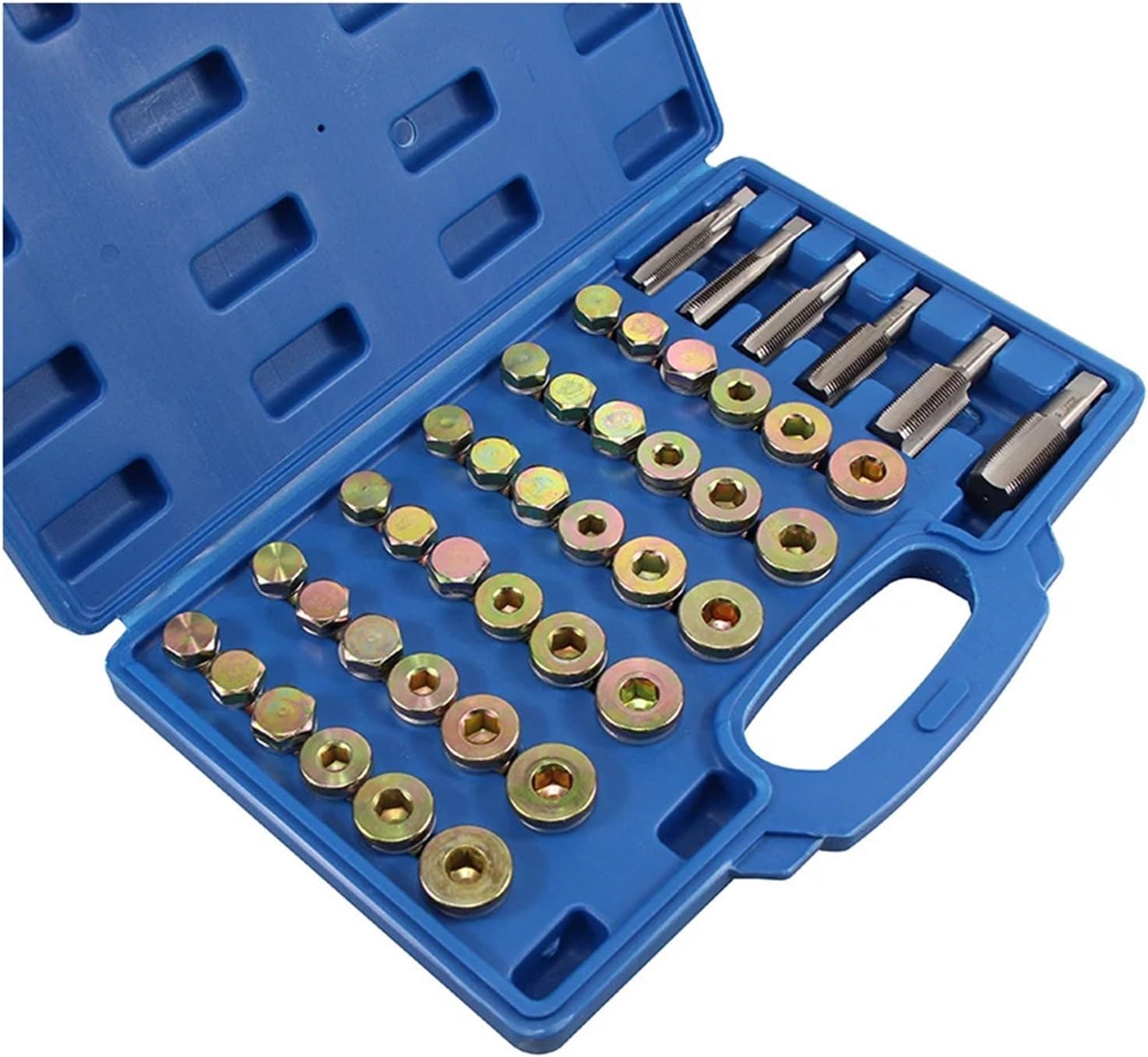 114pc Oil Pan Thread Repair Kit Sump Drain Tool Set M13 M15 M17 M20 M22