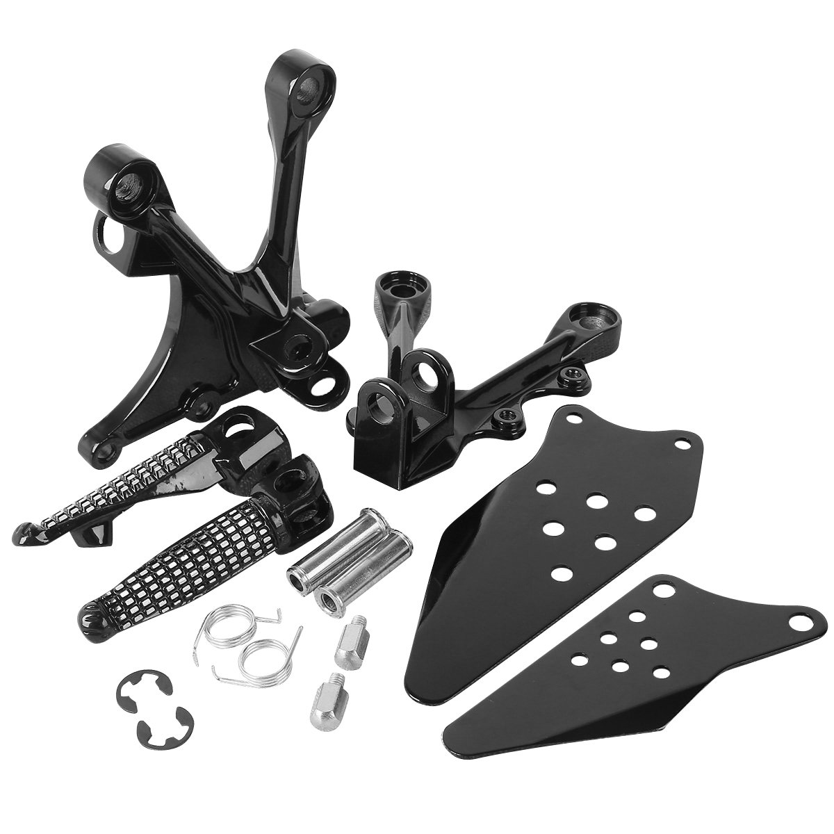 Front Footrest Assembly With Pegs For Kawasaki Ninja ZX6R / ZX-6RR 2005-2008 Models