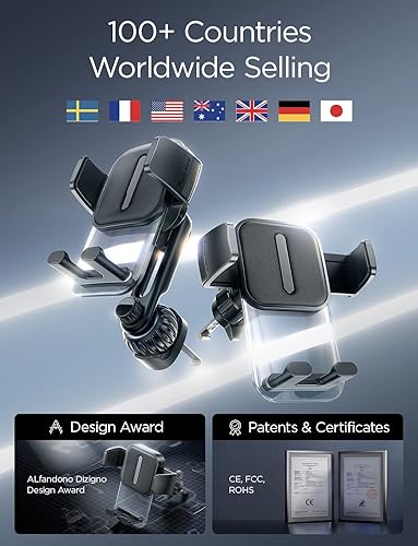 Miniatura 2 de LISEN Soporte de teléfono de ventilación para automóvil [protección de silicona suave] Soporte universal para teléfono de ventilación de automóvil