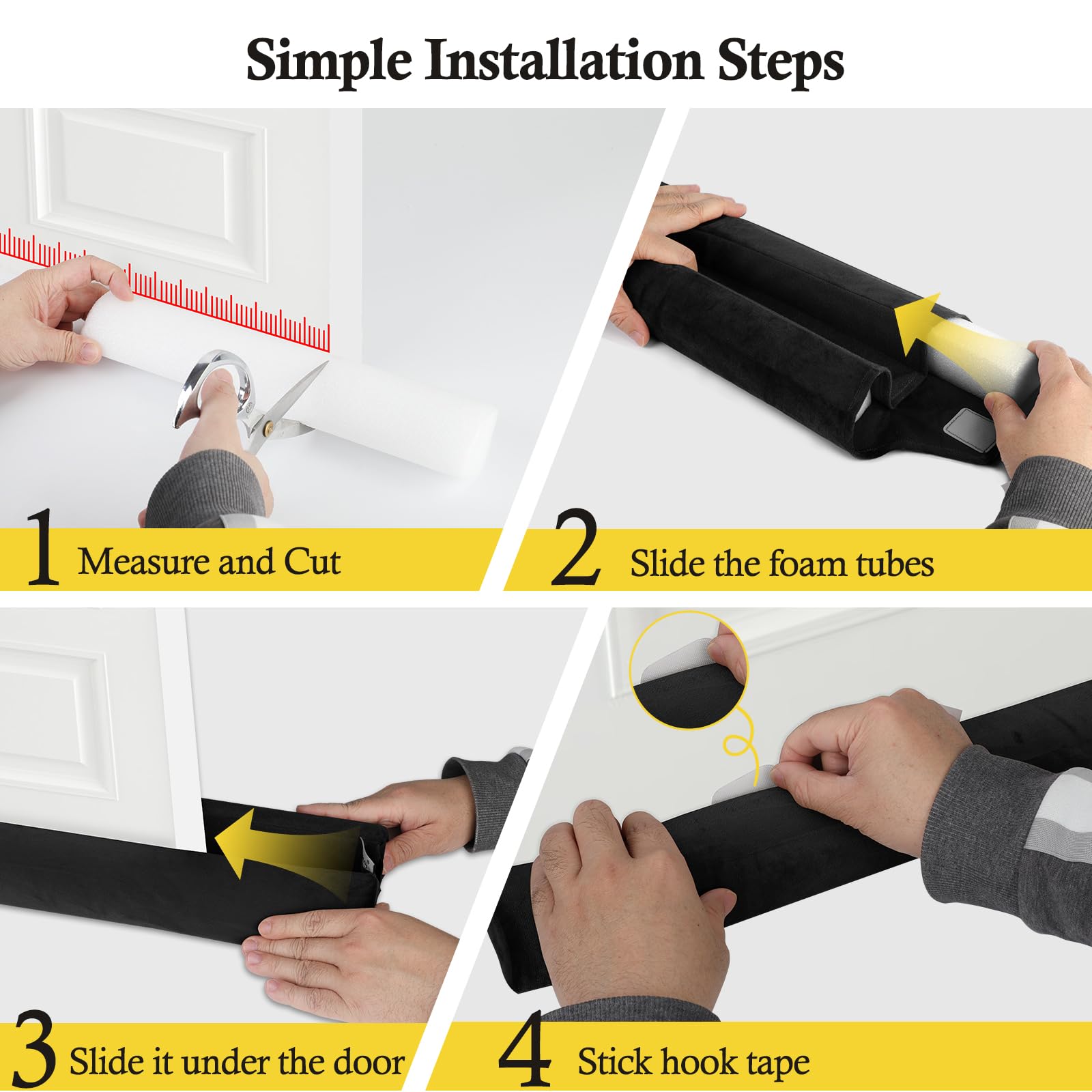 Snapklik.com : Fowong Under Door Draft Stopper 30" To 36" Adjustable ...