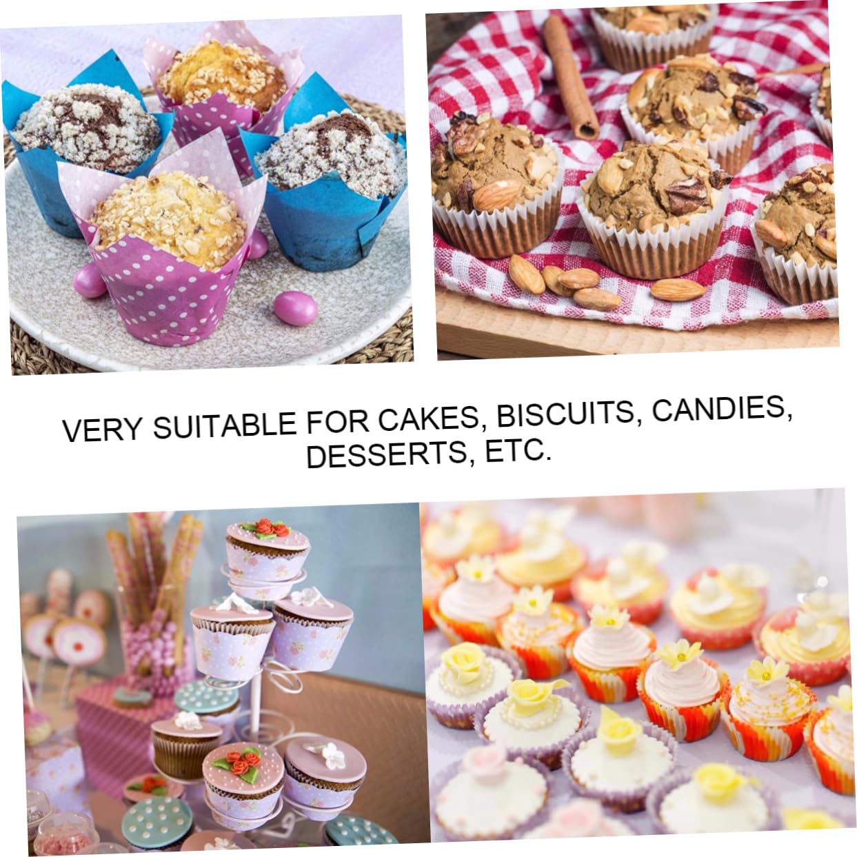 Amosfun Lot De 3 Moules À Muffins En Papier Huilé 3 Couleurs Caissettes À Caissettes À Muffins Moules À Gâteaux Moules À Pâtisserie Créatifs 150 Pièces X 3