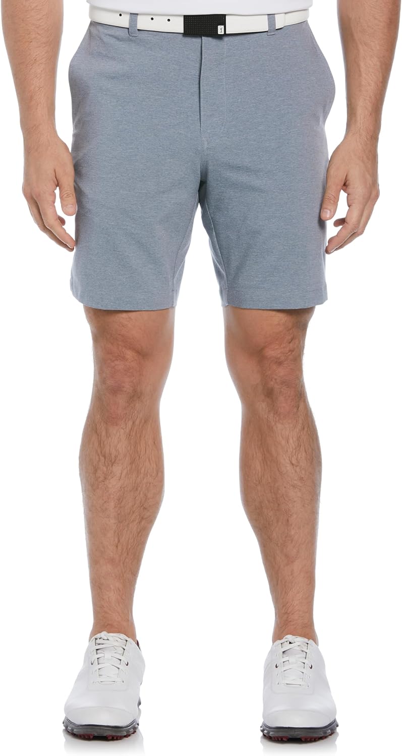 PGA Tour Men's 8" Heather Performance Golf Short