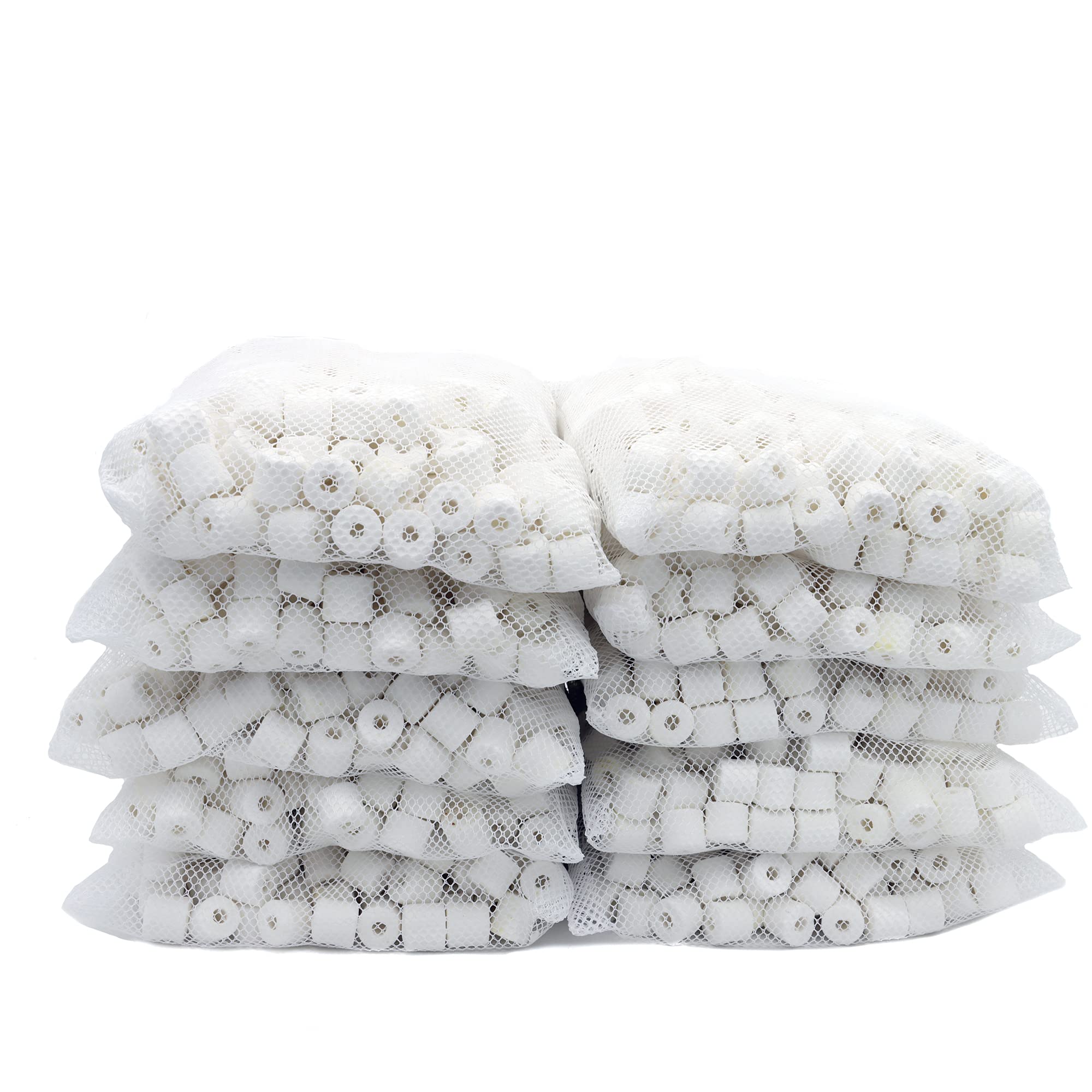 ALEGI Aquarium Premier - Anneaux filtrants en céramique bio pour eau douce, filtre de réservoir d'eau de mer, filtre de récif pour poissons koï (4,5 kg)