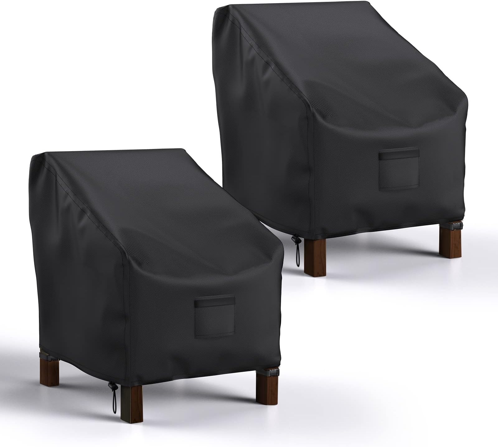 Mrrihand Patio Chair Covers Outdoor Furniture Covers Waterproof Lounge Deep Seat Cover Heavy Duty Lawn Patio Furniture Covers 2 Pack - 38W x 31D x 29H inch
