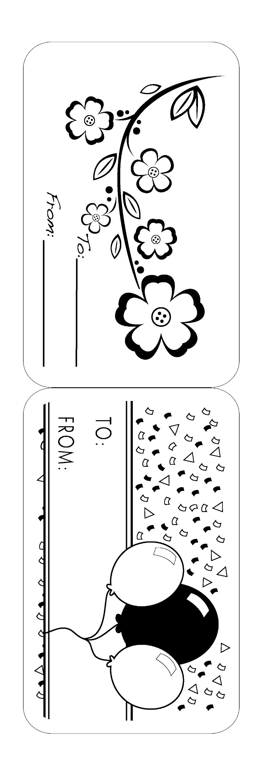 InkadinkadoCling Stamps 2"X6" Sheet-Gift Tags