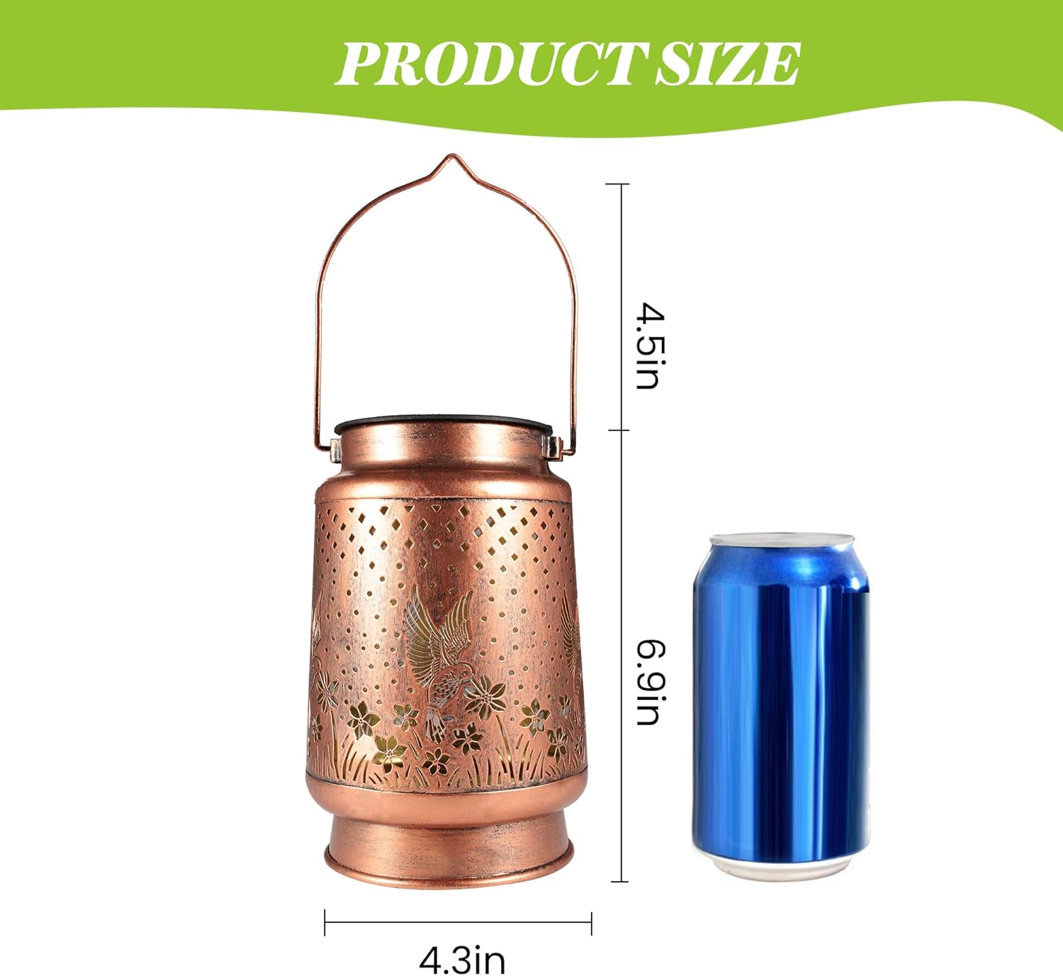 2Pcs Hummingbird Solar Lantern, Outdoor Yard Decorations Lamp Waterproof Metal Garden Patio Decor Hanging Lights for Birthday Mothers Day Women Mom Grandma Sister Friend Daughter Christma Gift Idea