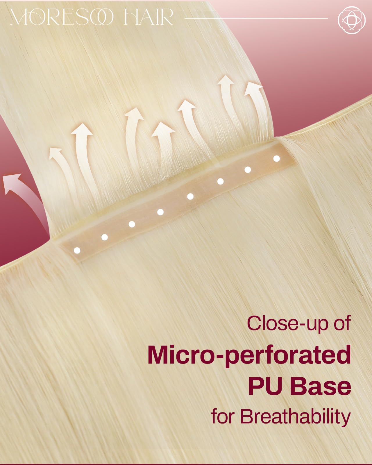 Moresoo Weft Hair Extensions Real Human Hair Medium Brown Highlighted Platinum Blonde Sew in Human Hair Extensions Brown to Blonde Full Head Remy Straight 18 Inch 100g/Pack #P6/60 — view 85