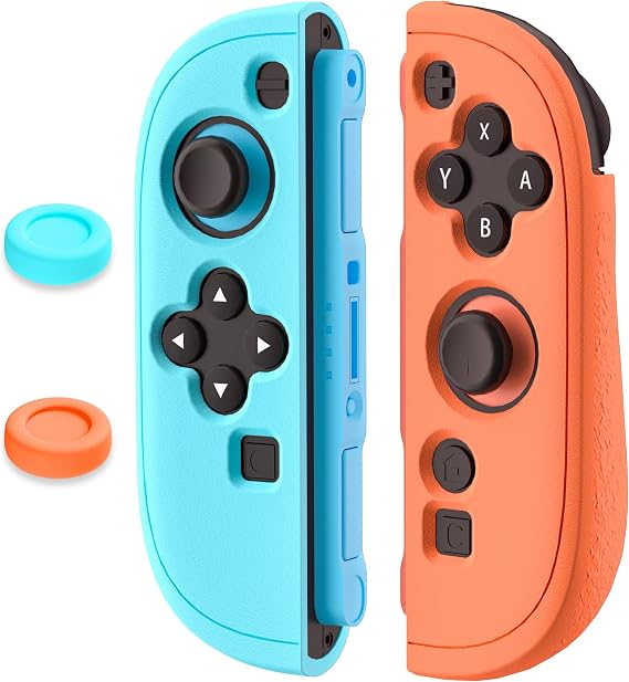 Silicone Case for Nintendo Switch 2 Joycon Controller, Protective Cover for Joycons 2 Soft Shell, Comfortable Ergonomic & Easy Installation - Thickened Version (Blue-Orange)