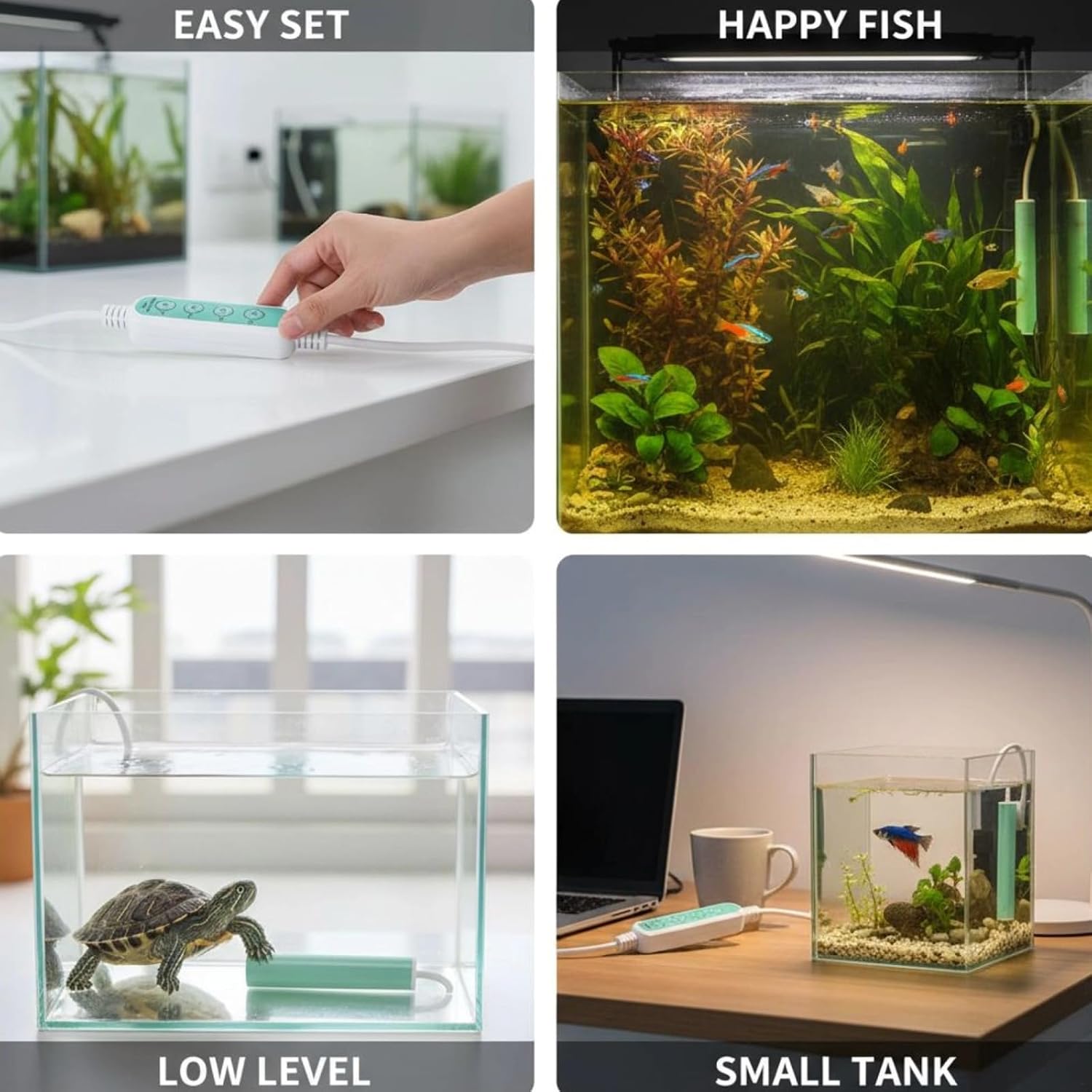 50W Fish Tank Heater, Adjustable Submersible Aquarium Heater With External Thermostat Control, Over-Temperature Shutoff, Low Water Use, 3.1 X 1.6 X 6.3 In