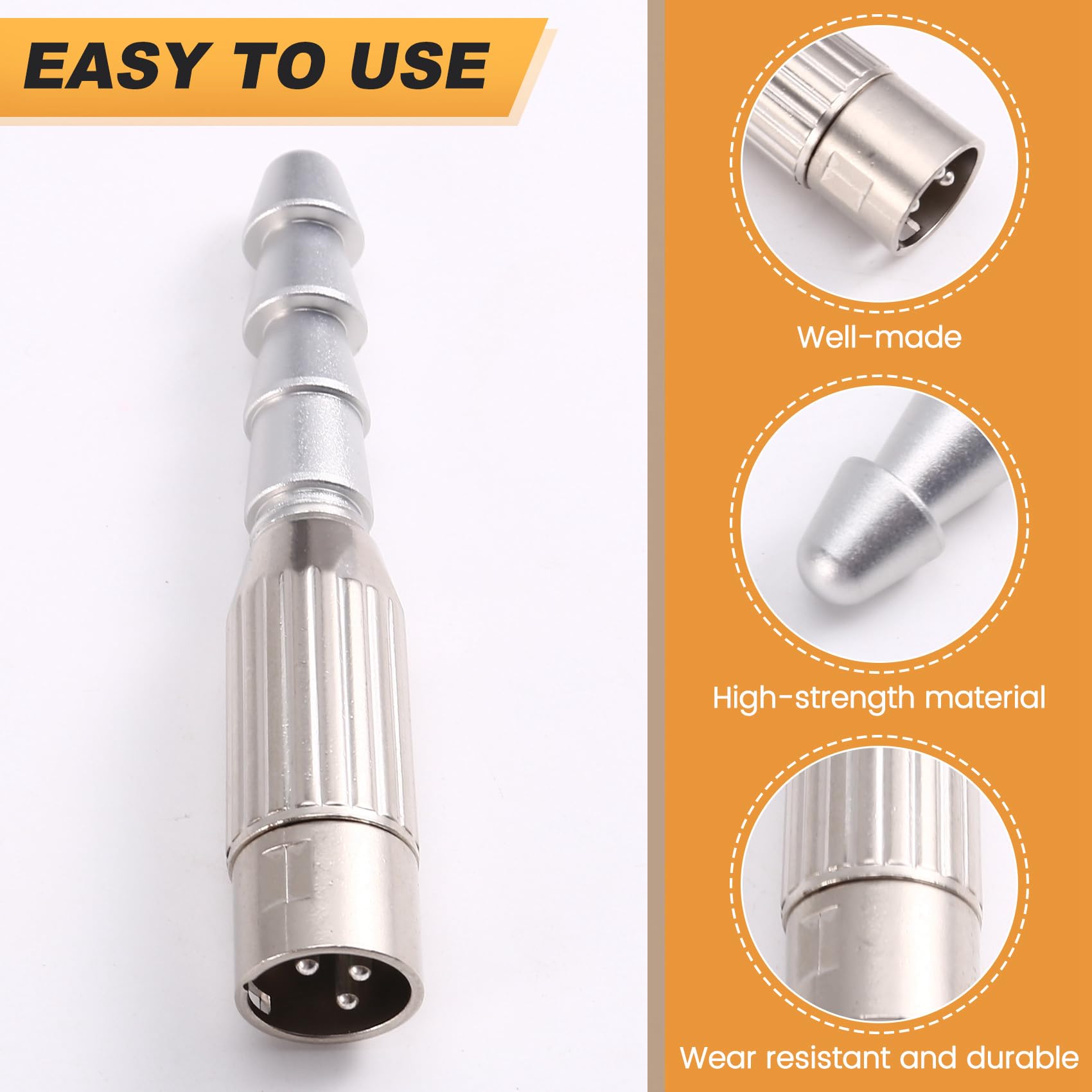 Accesorios para Motores Lineales Alternativos, Conector 3XLR, Actuador Lineal Telescópico, Conector Rápido
