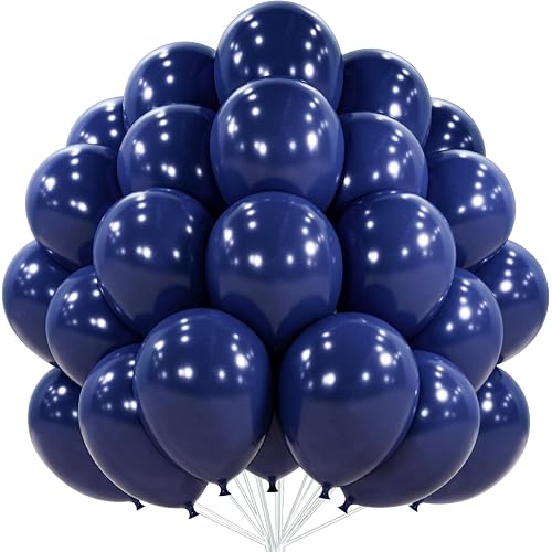 PartyWoo Navy Blue Balloons 50pcs 12 Inch Dark Blue Latex Helium Balloons for Graduation New Year Wedding Sports Theme Boy Baby Shower Men Birthday Bachelorette Party Decorations Blue-Z90