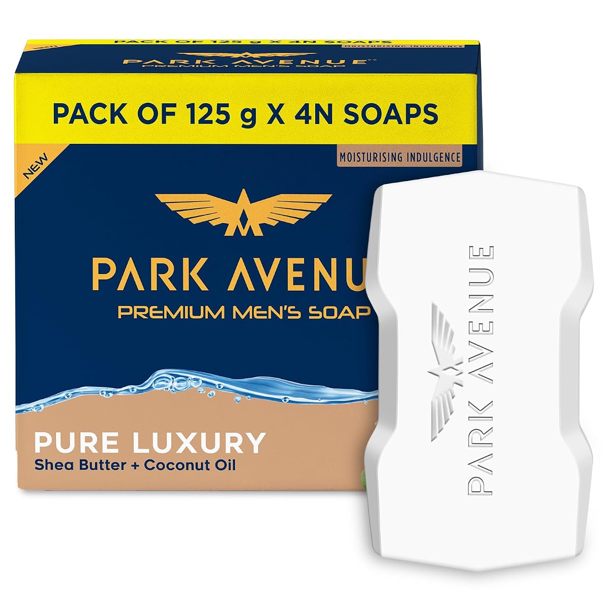 Park Avenue Premium Men’s Soaps for Bath – Pure Luxury | 125g (Pack of 4) |