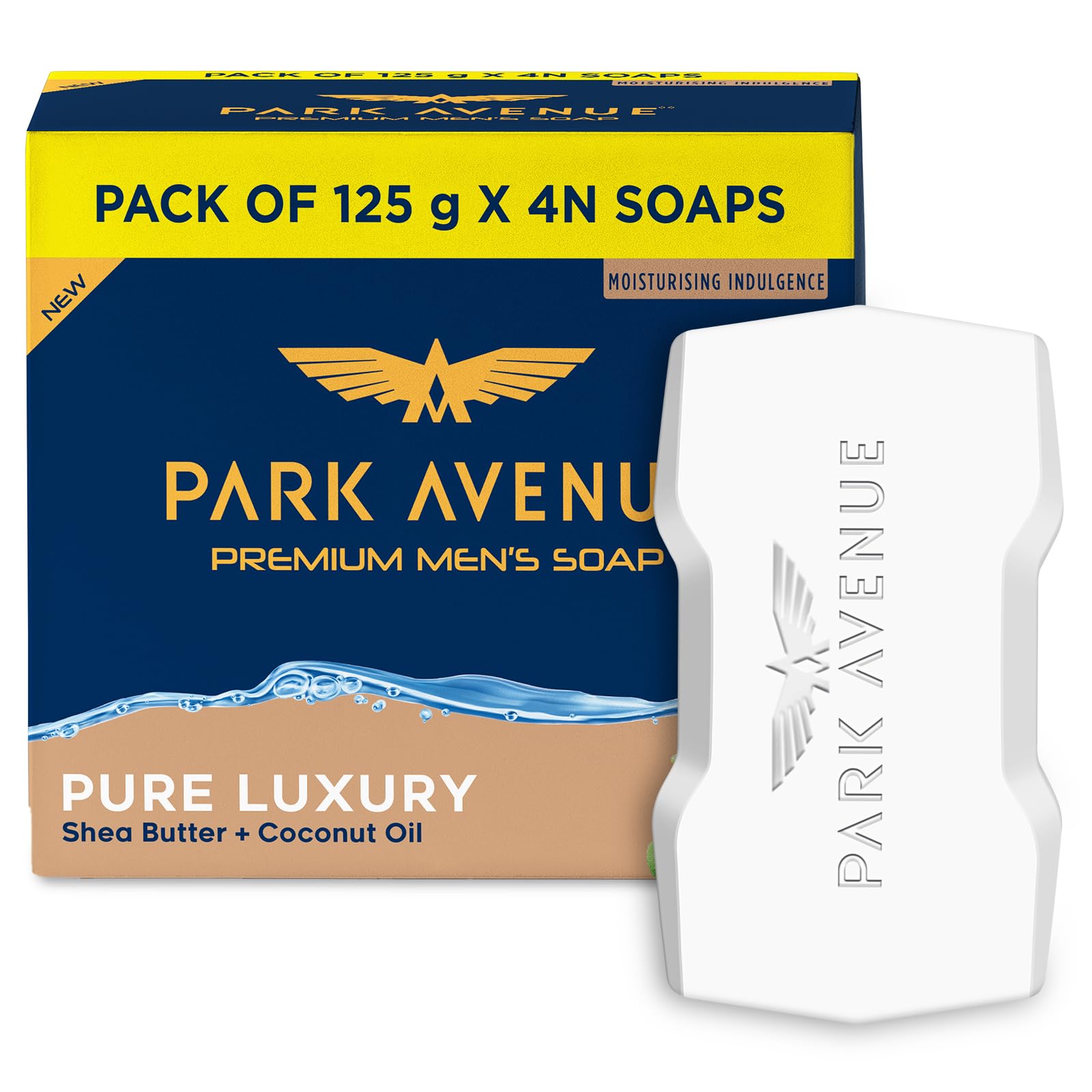 Park Avenue Premium Men’s Soaps for Bath – Pure Luxury | 125g (Pack of 4) |