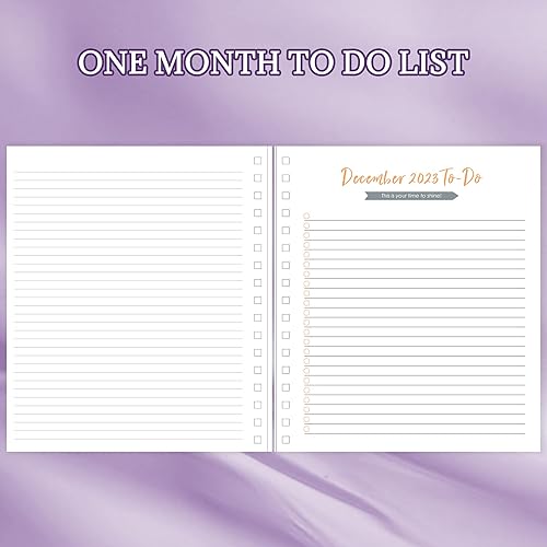 Miniatura 7 de Agenda mensual de tapa dura 2024, agenda diaria de diciembre de 2023 a diciembre de 2024, planificador de 13 meses, planificador de año académico,