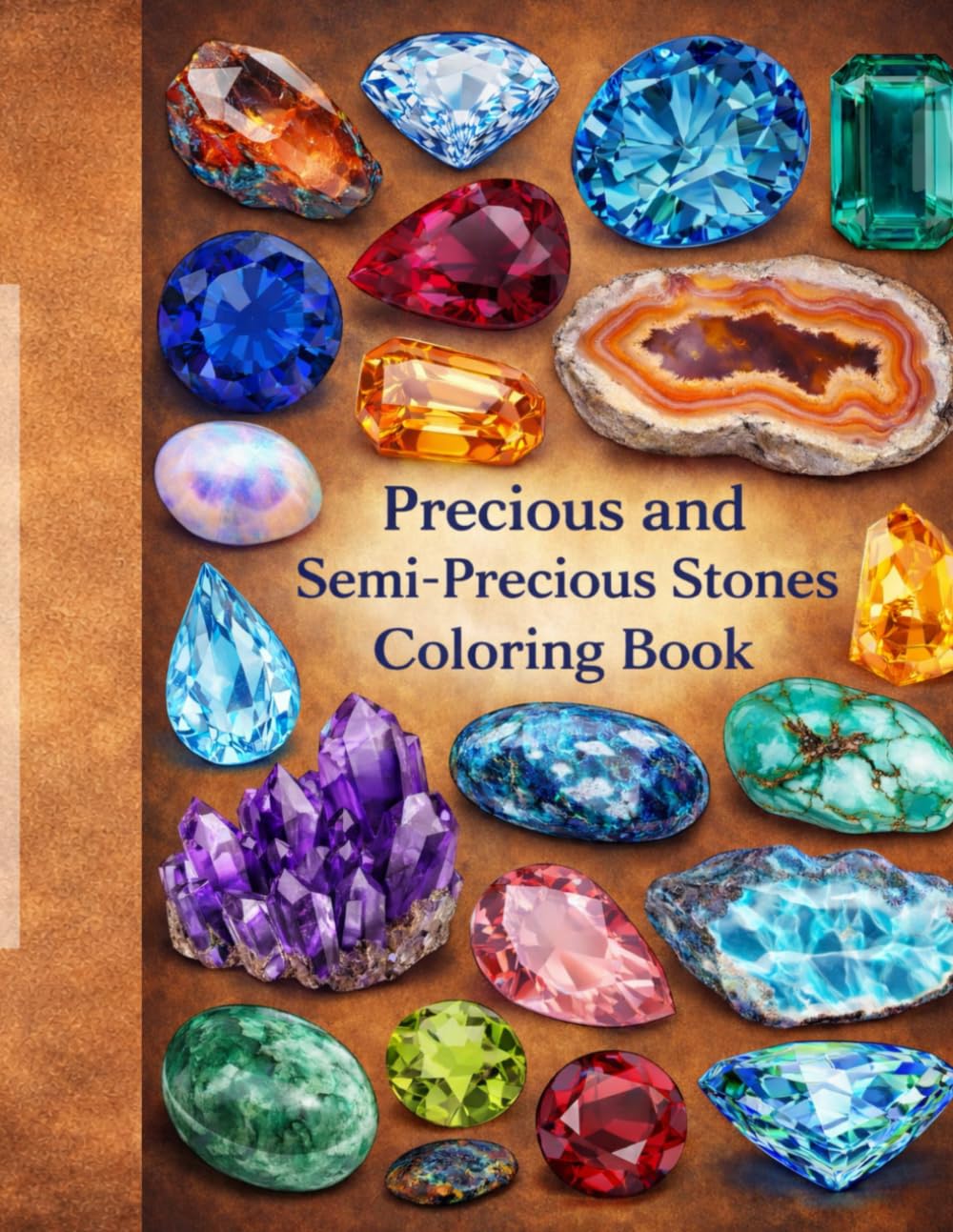 Precious and Semi-Precious stones Coloring Book
