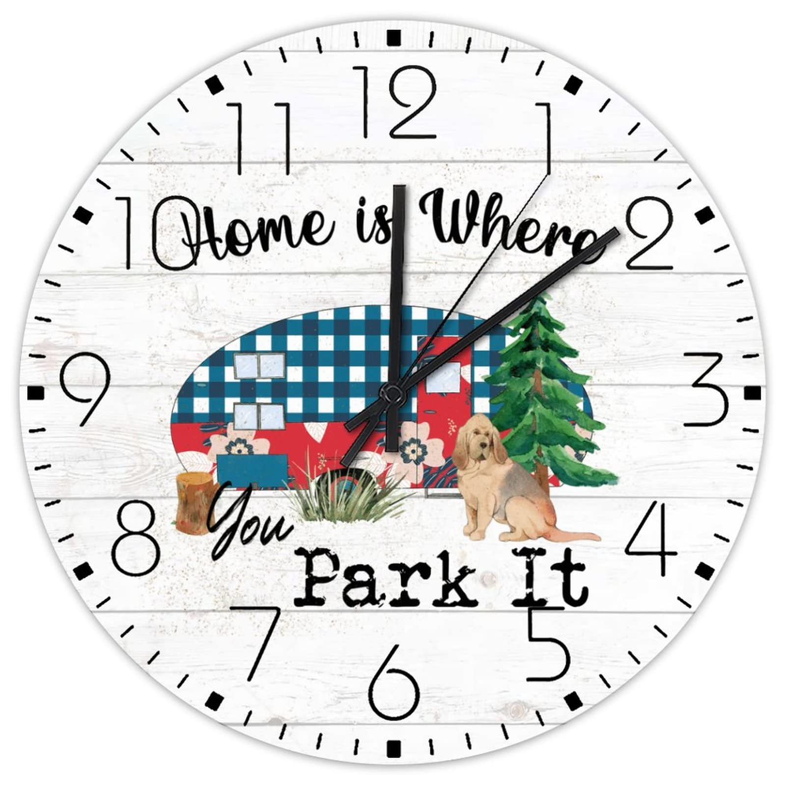 Horloge murale en bois silencieuse 38 cm pour chambre enfant