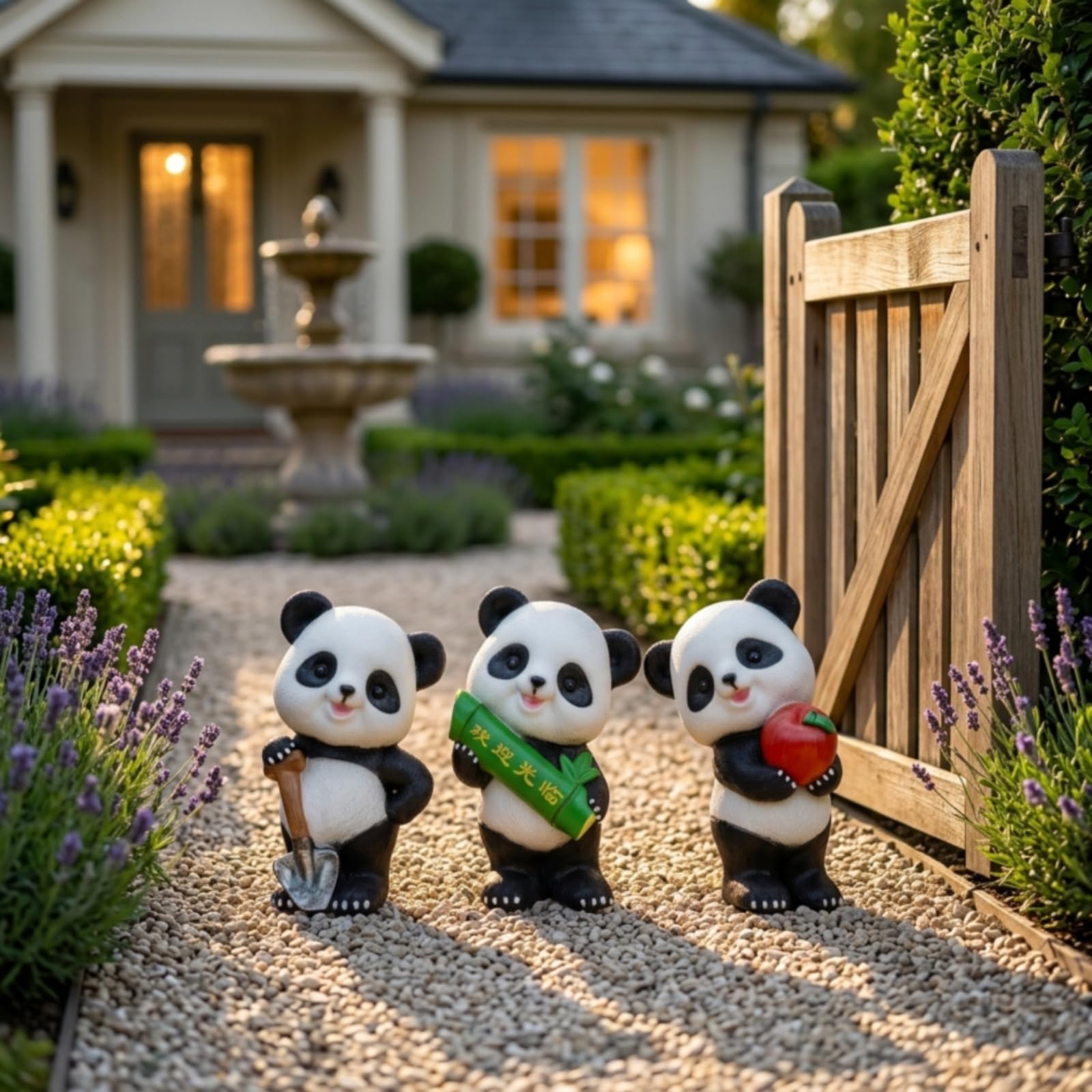 4 Stück Figur kompakt Gartendeko mit wasserdicht Gartenstecker für Gartenliebhaber, Terrasse, Park, Kombination Vier 4 Stück