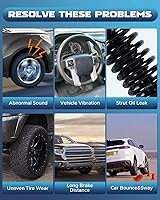 Vista 2 de Conjunto Completo de Resorte de Puntal Delantero y Trasero Compatible con Ford Mustang 1994-2004 Amortiguadores 344433 71962 (Juego de 4)