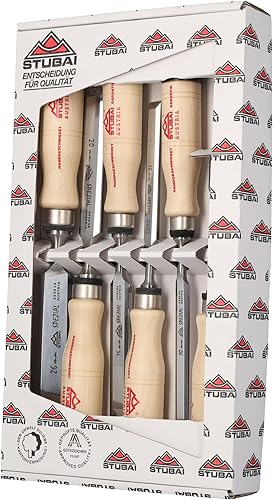 Stubai 353106 - Juego de cinceles de madera (6 piezas)