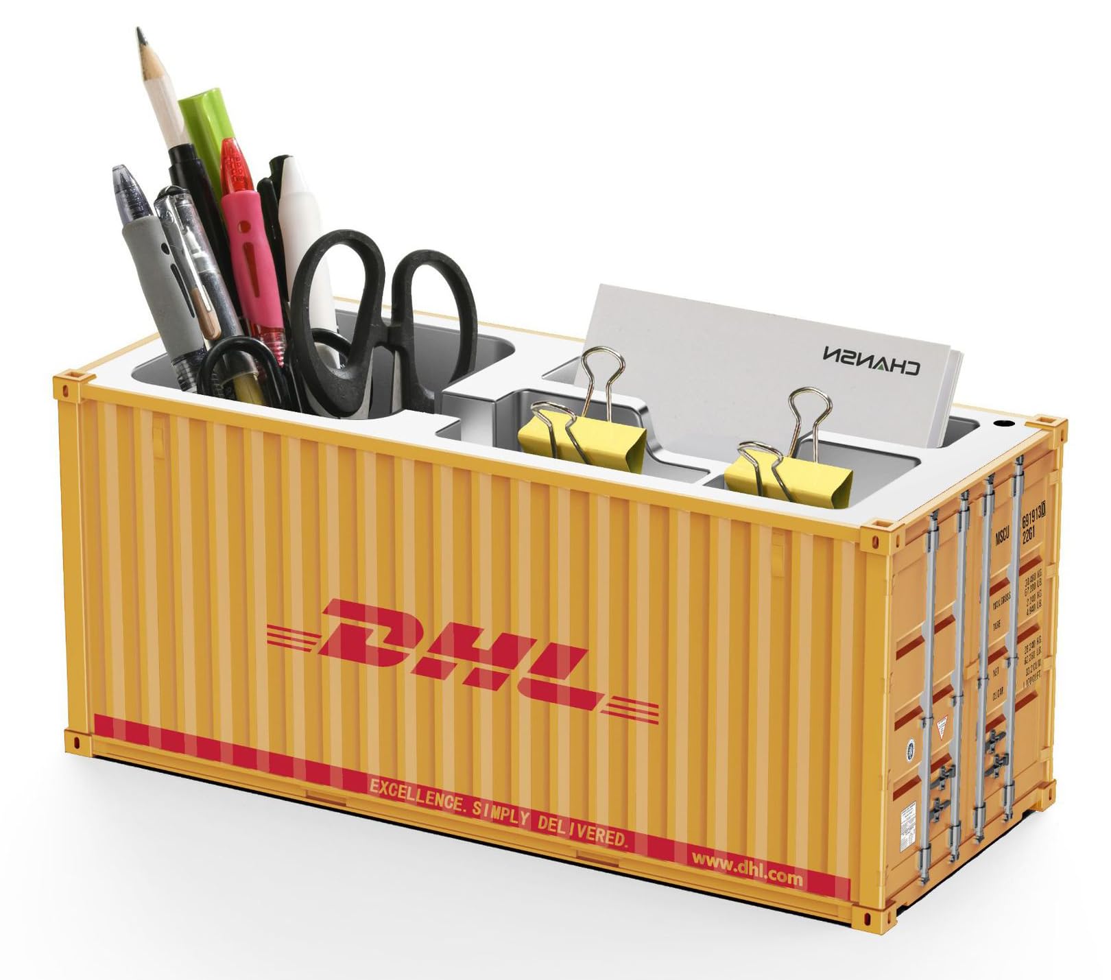 Yixoo Desk Organizer, Secret Storage Box with Multiple Compartments, Office Supplies, Multifunction Shipping Container, Pencil Holder, Name Card Holder - Image 3
