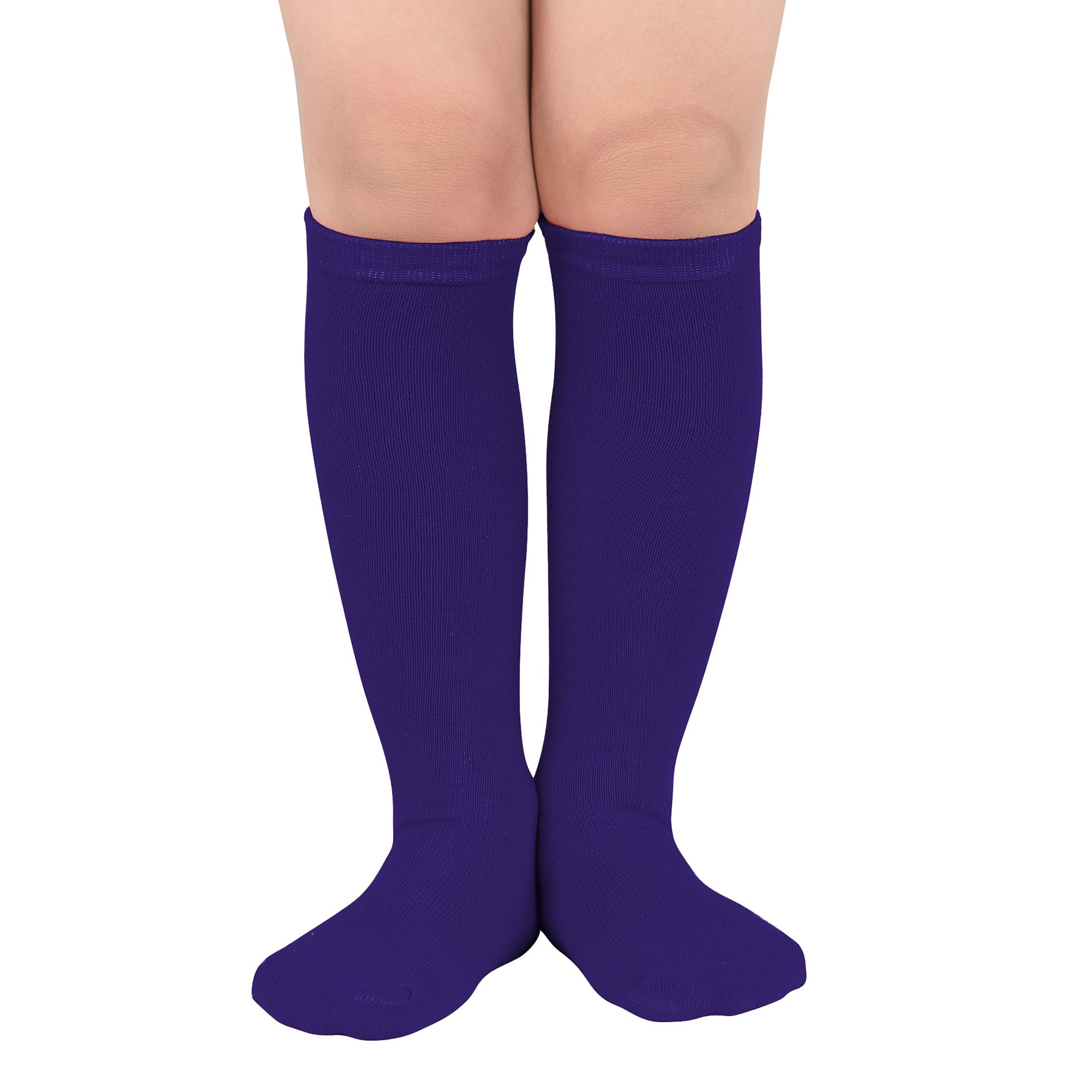 Zando Kids Soccer Socks Knee High Cotton Athletic Socks for Boys Girls
