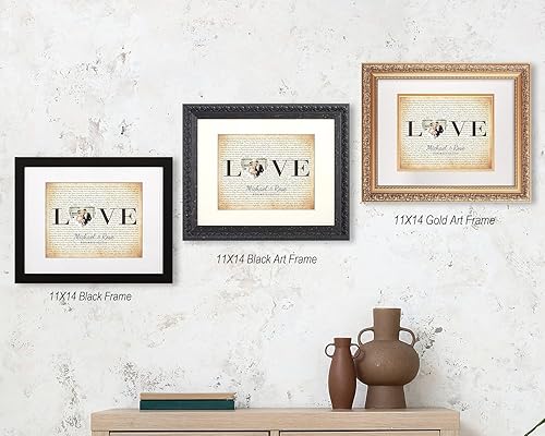 Vista 326 de Letras de música personalizadas, canciones, lienzo/fotos sin marco/impresiones enmarcadas con corazón en nombres de corazón, fecha de carga de fotos