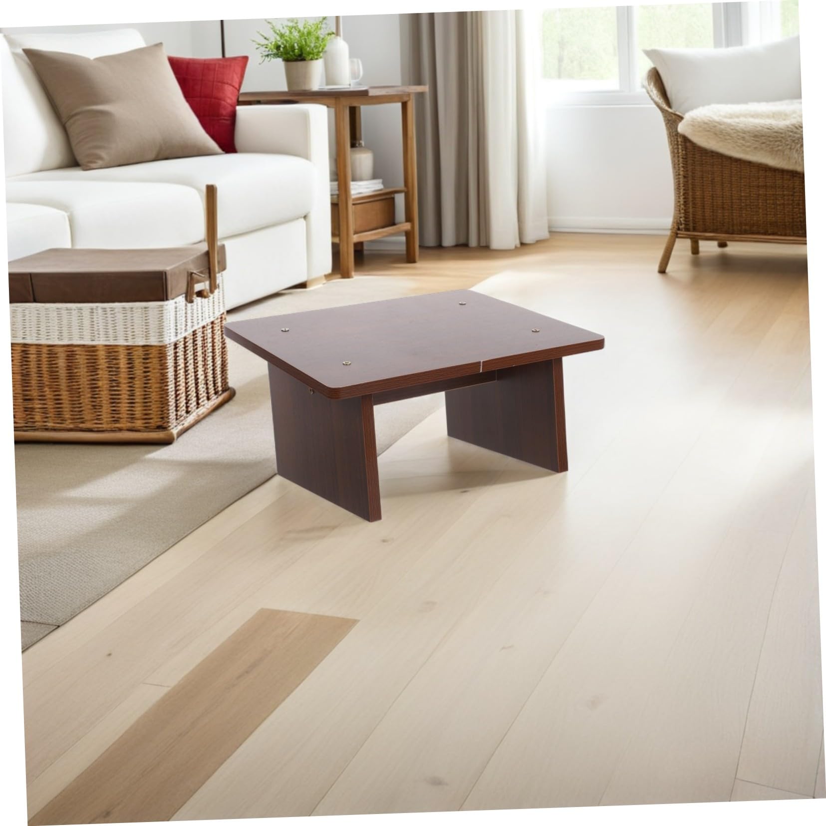 Poggiapiedi in Legno Supporto Ergonomico per Piedi Sotto Scrivania Poggiagambe Antiscivolo per Ufficio e Casa Design Inclinato Compatto