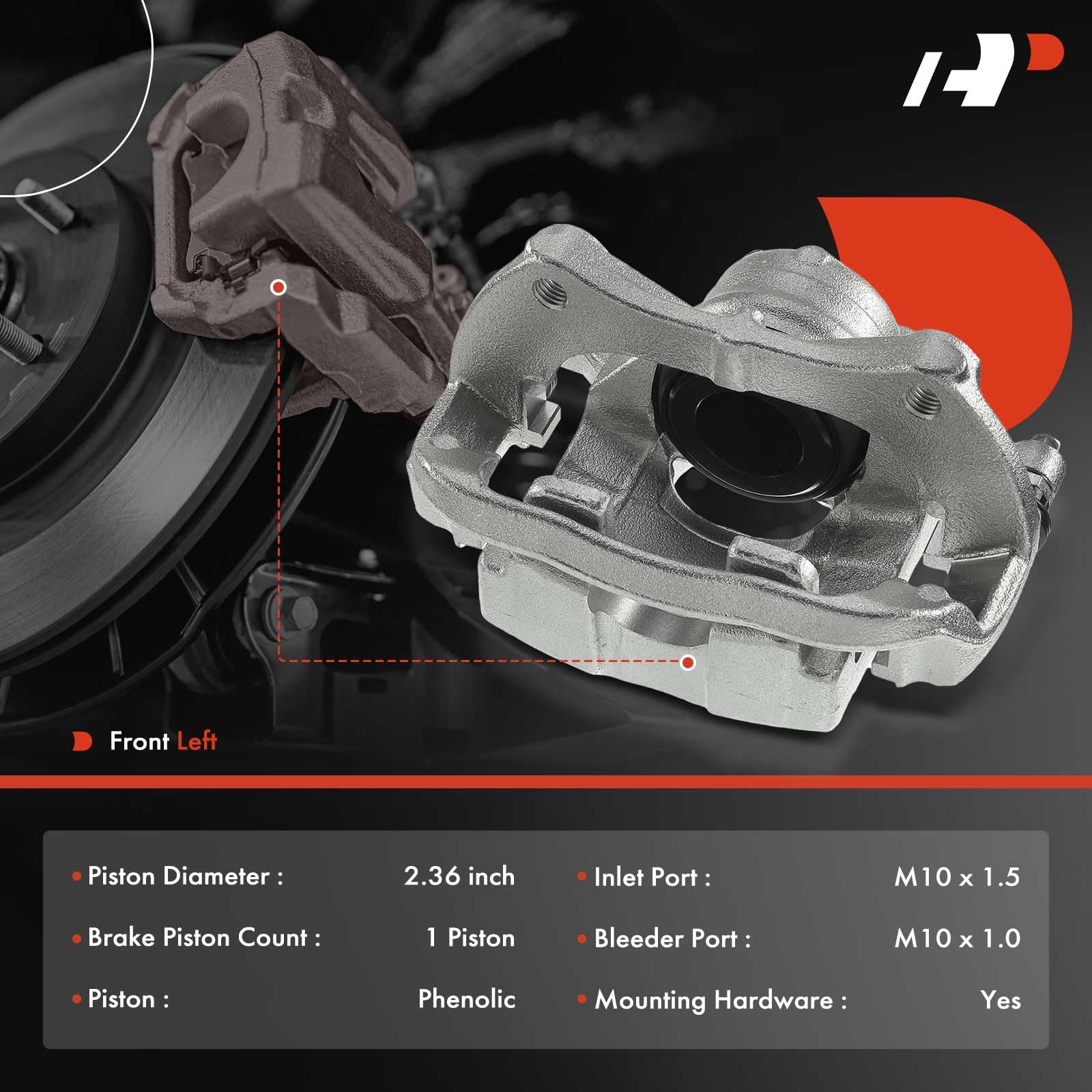 2011-2017 Chevrolet Front Driver Side Disc Brake Caliper Assembly - OEM #13301189 | GM Parts Club