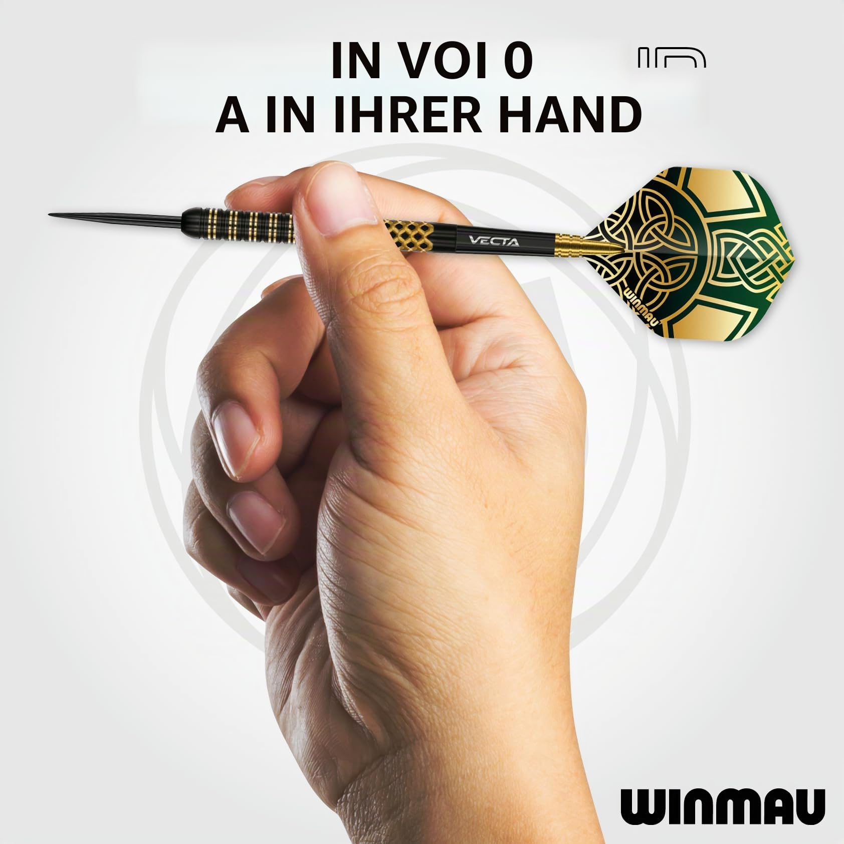 WINMAU Professioneller Spieler - Brendon Dolan Signature Series - 90% Profi Wolfram Dartpfeile - Metallspitze Darts Set mit Dart Flüge und Dart Wellen - Verfügbare Gewichte 23g & 25g