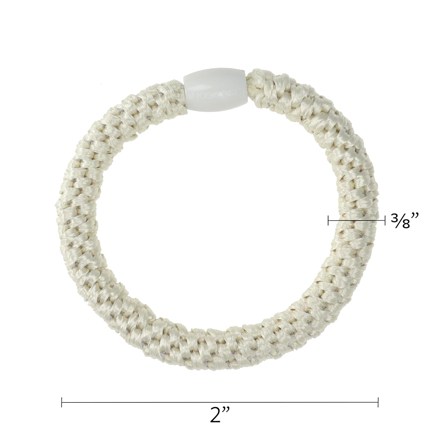 L. Erickson Hair Ties for Thick Hair, Grab & Go Pony Tube 15 Pack Neutral Tones - No-Crease Damage-Free Bands with Strong Hold for Women & Men, Moss