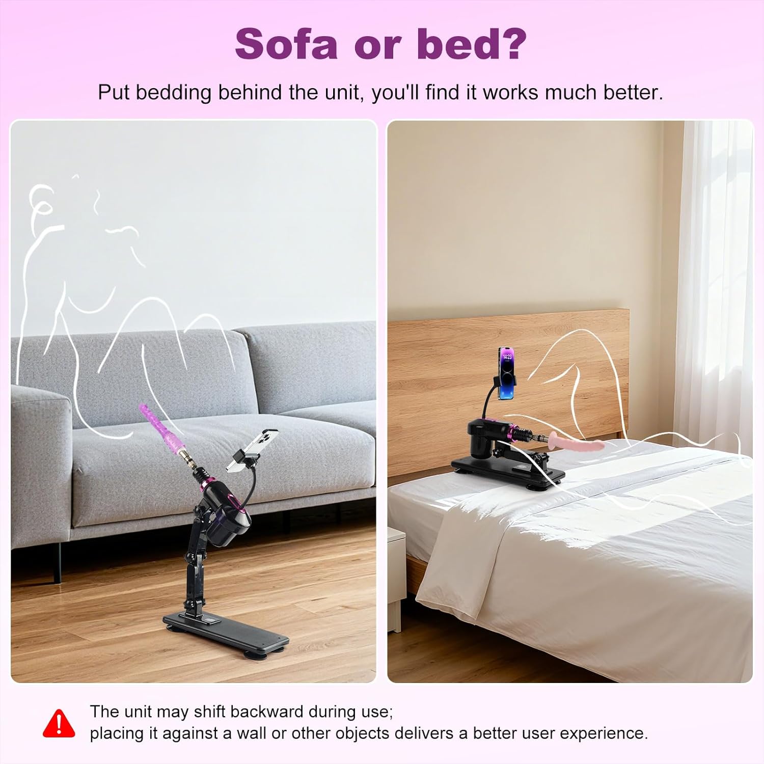 Sex Machine Automatic Thrusting with 2 Small Dildos & Masturbator Cup - Adult Sex Toys for Men, Women, Couples