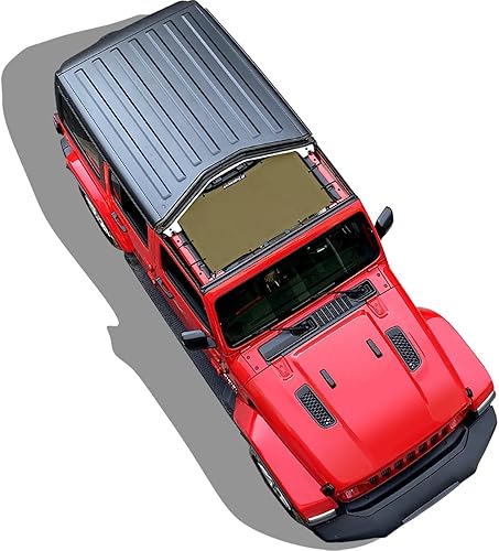Miniatura 93 de Shadeidea - Parasol para Jeep Wrangler JL Unlimited (2018-2023) de 2 puertas y 4 puertas frontales, pantalla de malla negra para parasol JLU SAHARA